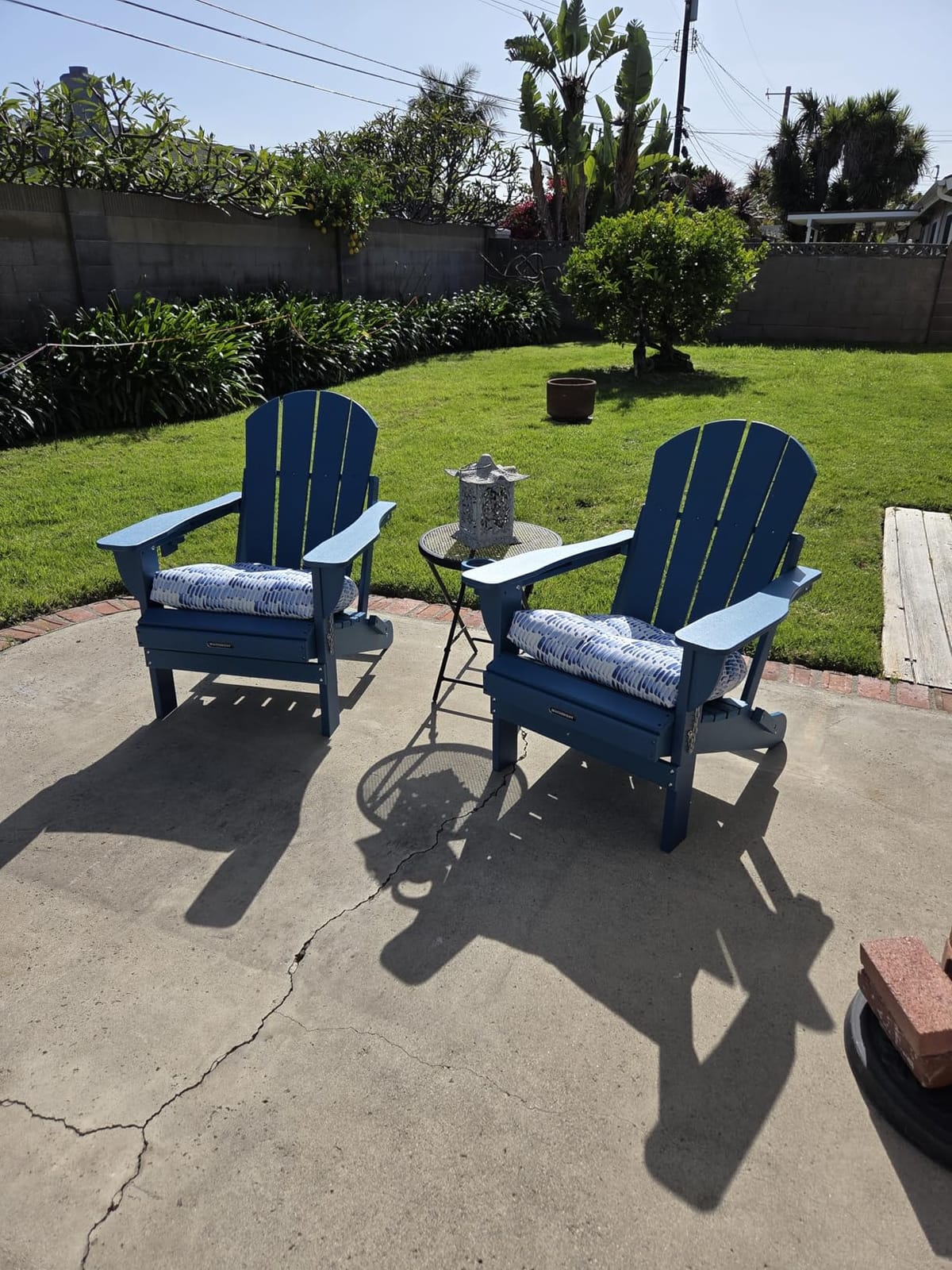 MUCHENGHY Folding Adirondack Chair HDPE for Fire Pit Outdoor, White customer photo 1