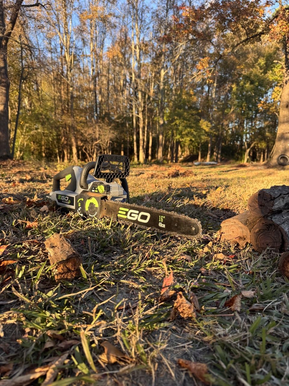 EGO POWER+ Chain Saw, 16” Battery Powered Chainsaw, Electric Cordless, Includes 56V 4.0Ah Battery and Charger – CS1613 customer photo 1