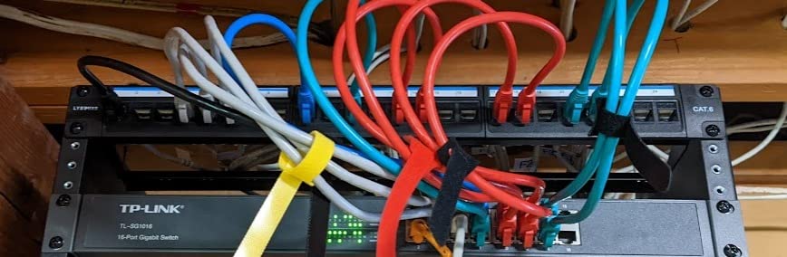 24 Port RJ45 Patch Panel Cat6 Feed Through, Coupler Network Panel 19 Inch, Inline Keystone Ethernet Patch Panel with Back Bar customer photo 1