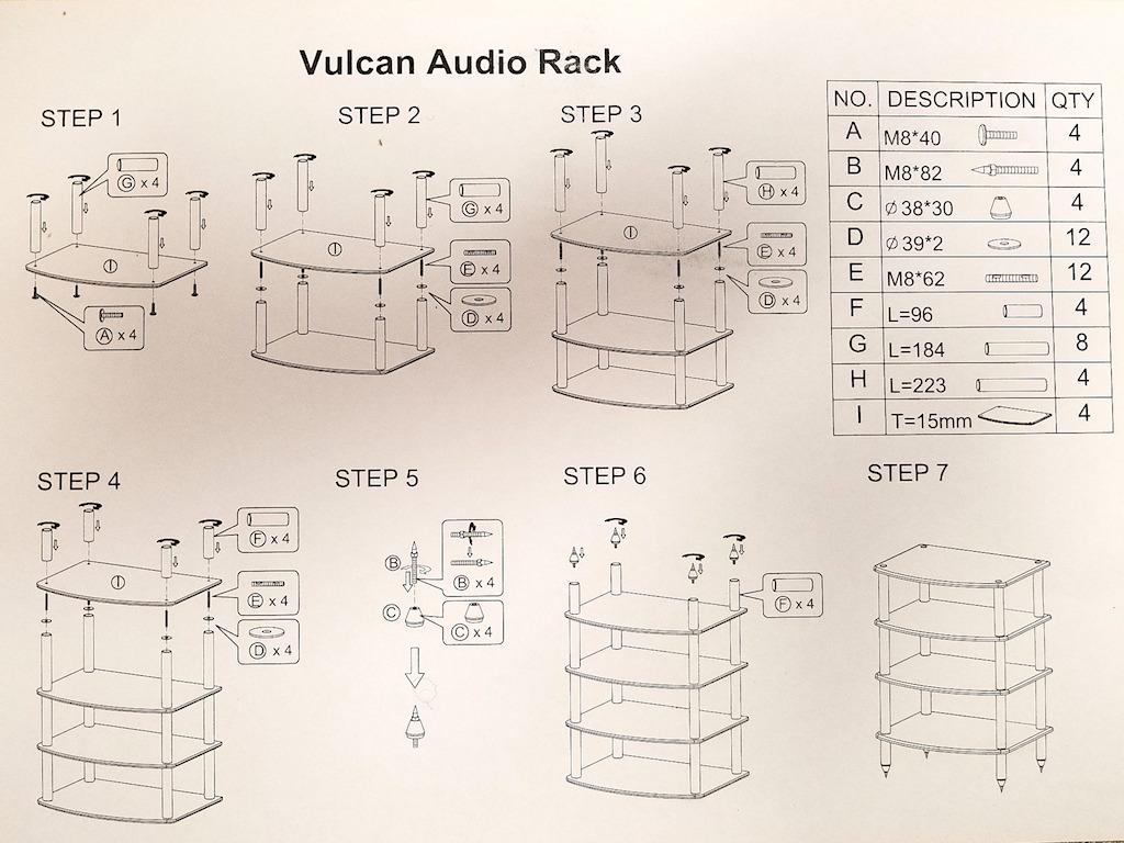 Pangea Audio Vulcan Five Shelf Audio Rack, Media Stand, and Components Cabinet 5 Shelf Rosenut Red customer photo 1