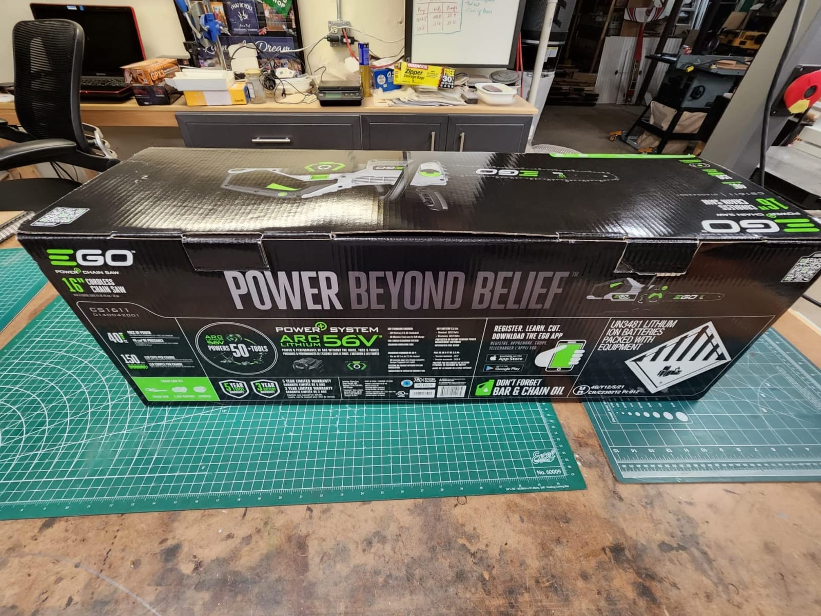 EGO POWER+ Chain Saw, 16” Battery Powered Chainsaw, Electric Cordless, Includes 56V 2.5Ah Battery and Charger – CS1611 customer photo 1