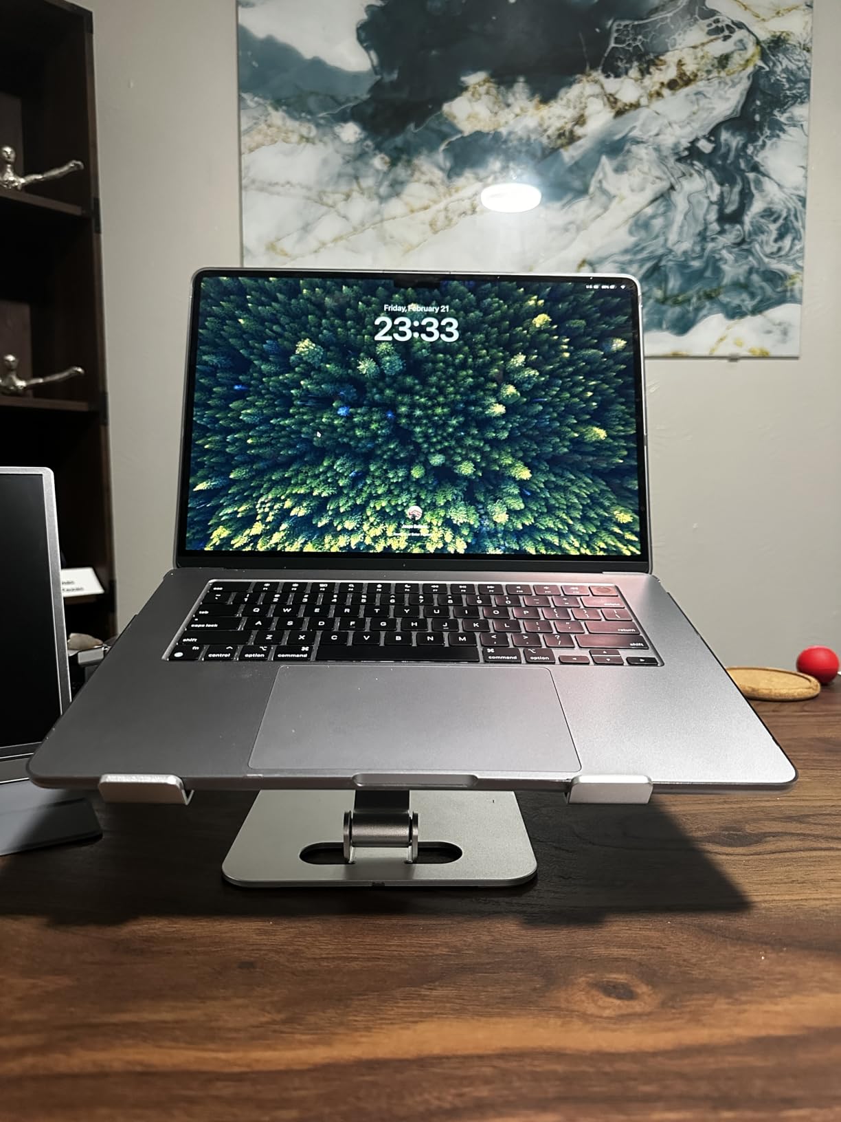 RIWUCT Aluminum Alloy Laptop Stand for Desk, Foldable Laptop Riser Holder | Height Adjustable, Ergonomic Portable Computer Stand for Laptop, Compatible with MacBook Pro Air/HP/Dell 10-16