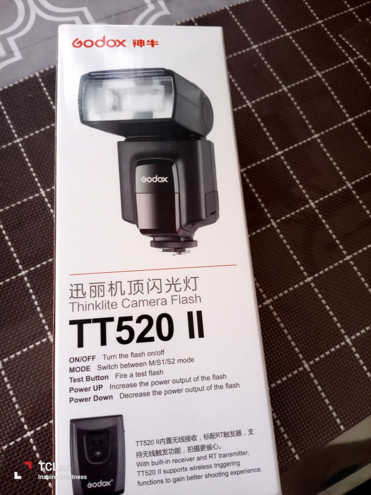 Godox TT520II Universal Hot Shoe Wireless Transmission Flash Speedlite customer photo 2