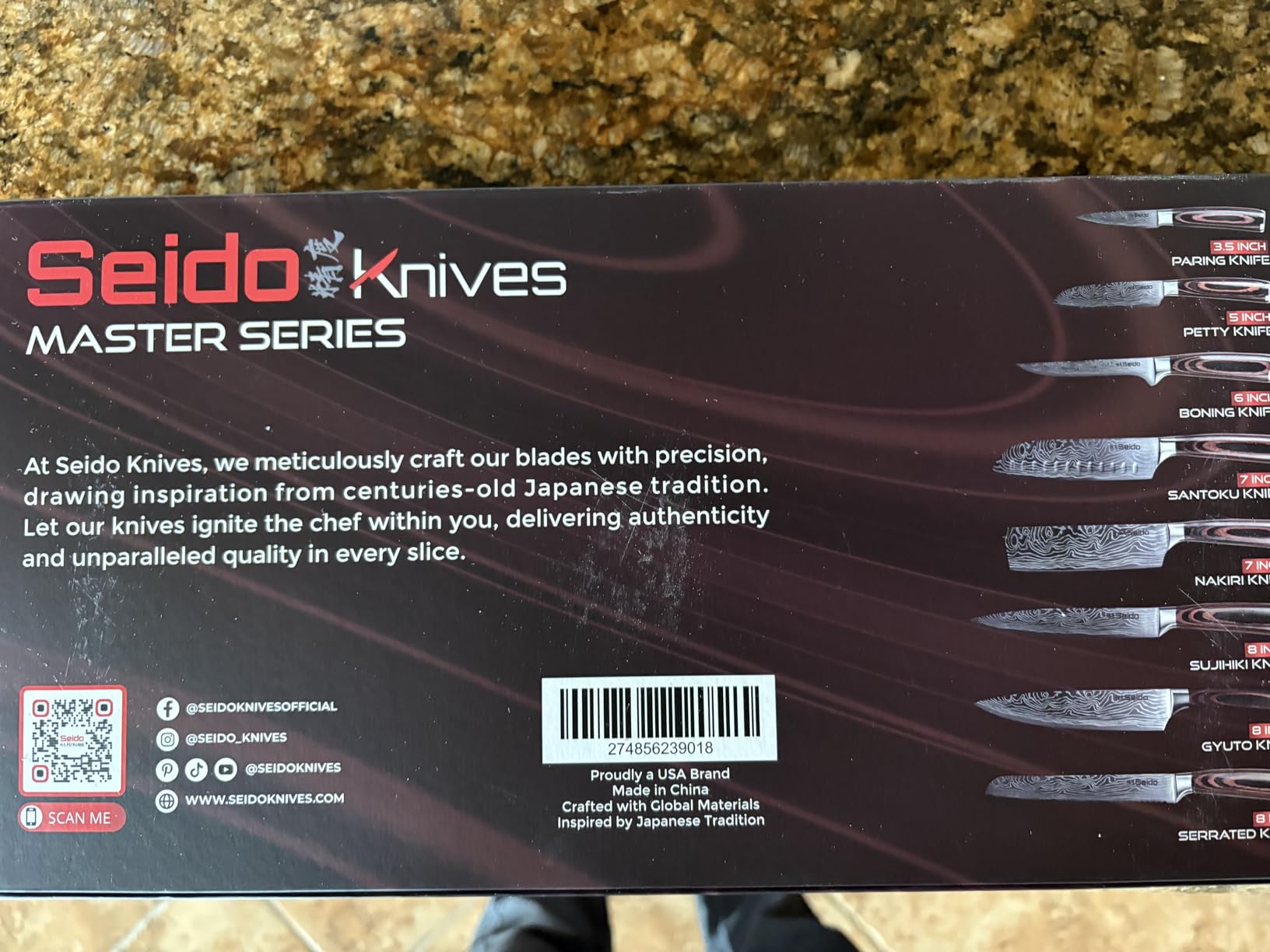 Seido Master 8-Piece Japanese Knife Set, High-Carbon Stainless Steel customer photo 2