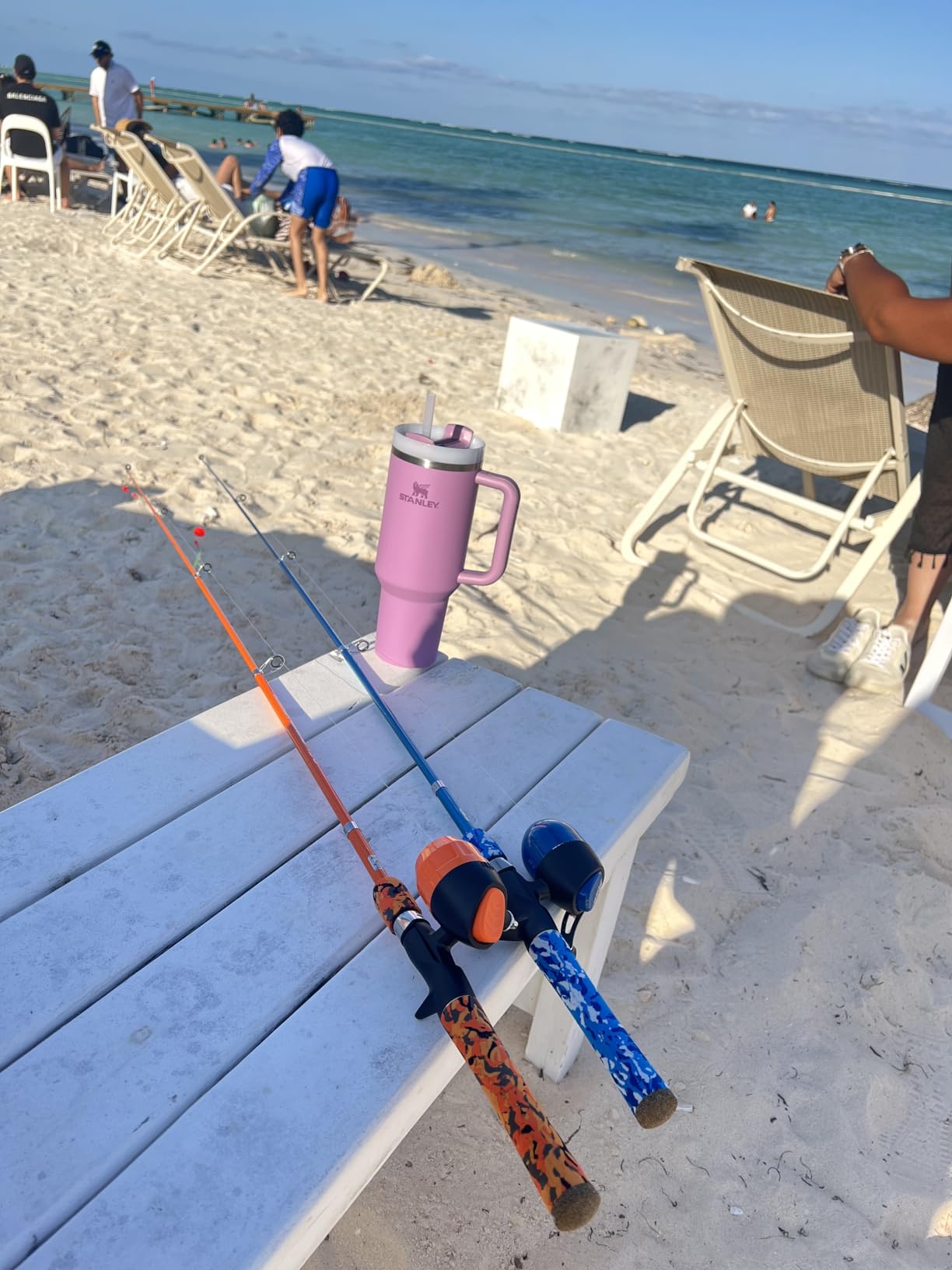CODEK Kids Fishing Pole Set with Full Starter Kits 2 Set Portable Telescopic Fishing Rod and Spincast Reel Cambos with a Fishing Net and 2 Buckets for Boys Girls and Youth customer photo 2