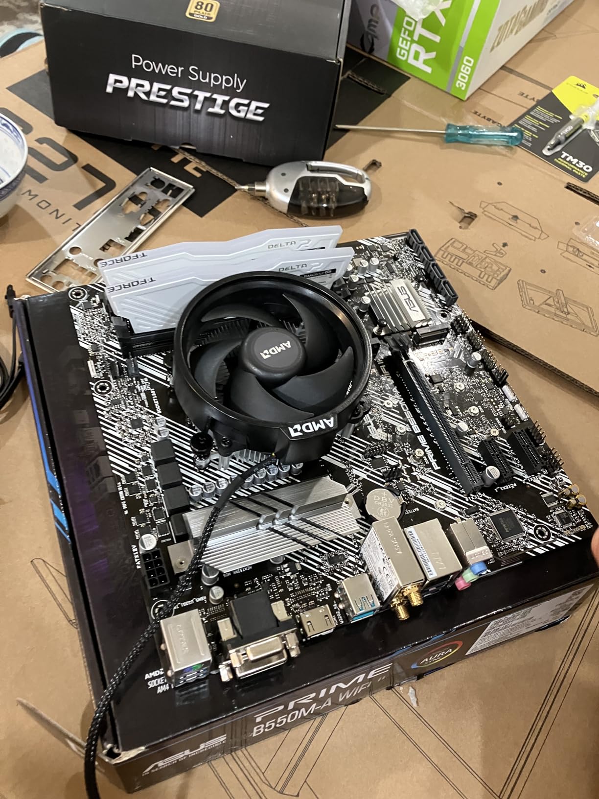 ASUS Prime B550M-A WiFi II AMD Micro ATX DDR4 Motherboard with PCIe 4.0, WiFi 6, ECC Memory, HDMI 2.1, RGB Header customer photo 2