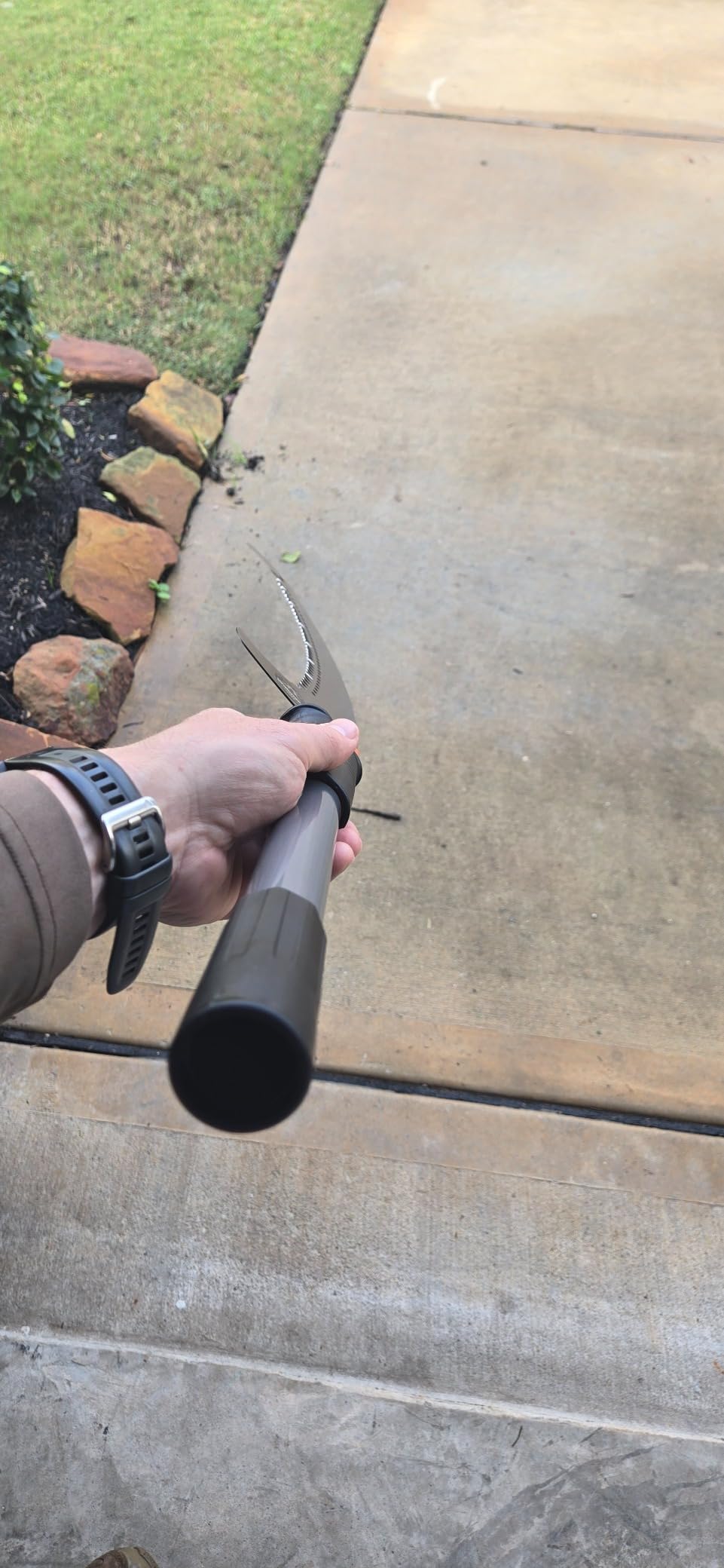14FT Pole Saw for Tree Trimming 2-in-1 Hand Saw Steel Blade Extension Pole customer photo 1