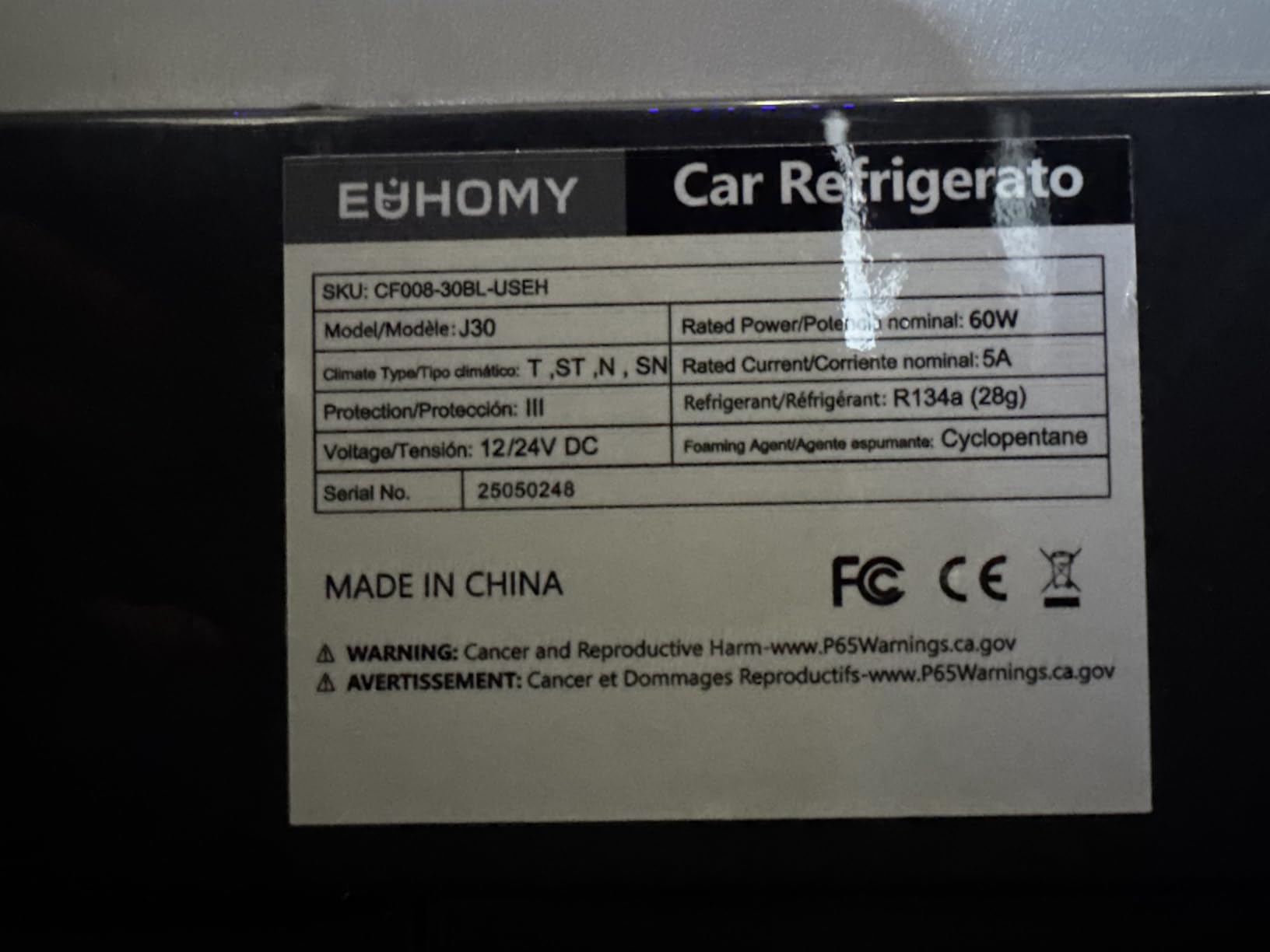 EUHOMY 24QT 12 Volt Refrigerator, Electric Cooler, Usable Battery, -4℉~68℉ customer photo 2