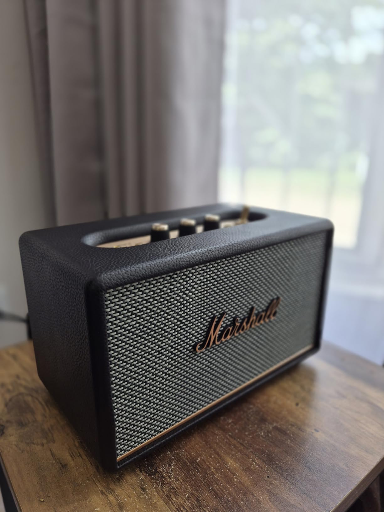 Marshall Acton III Bluetooth Home Speaker - Black | Loud Stereo Sound with Bass and Treble Controls | Plug-in Powered | 3.5mm Aux Input customer photo 1