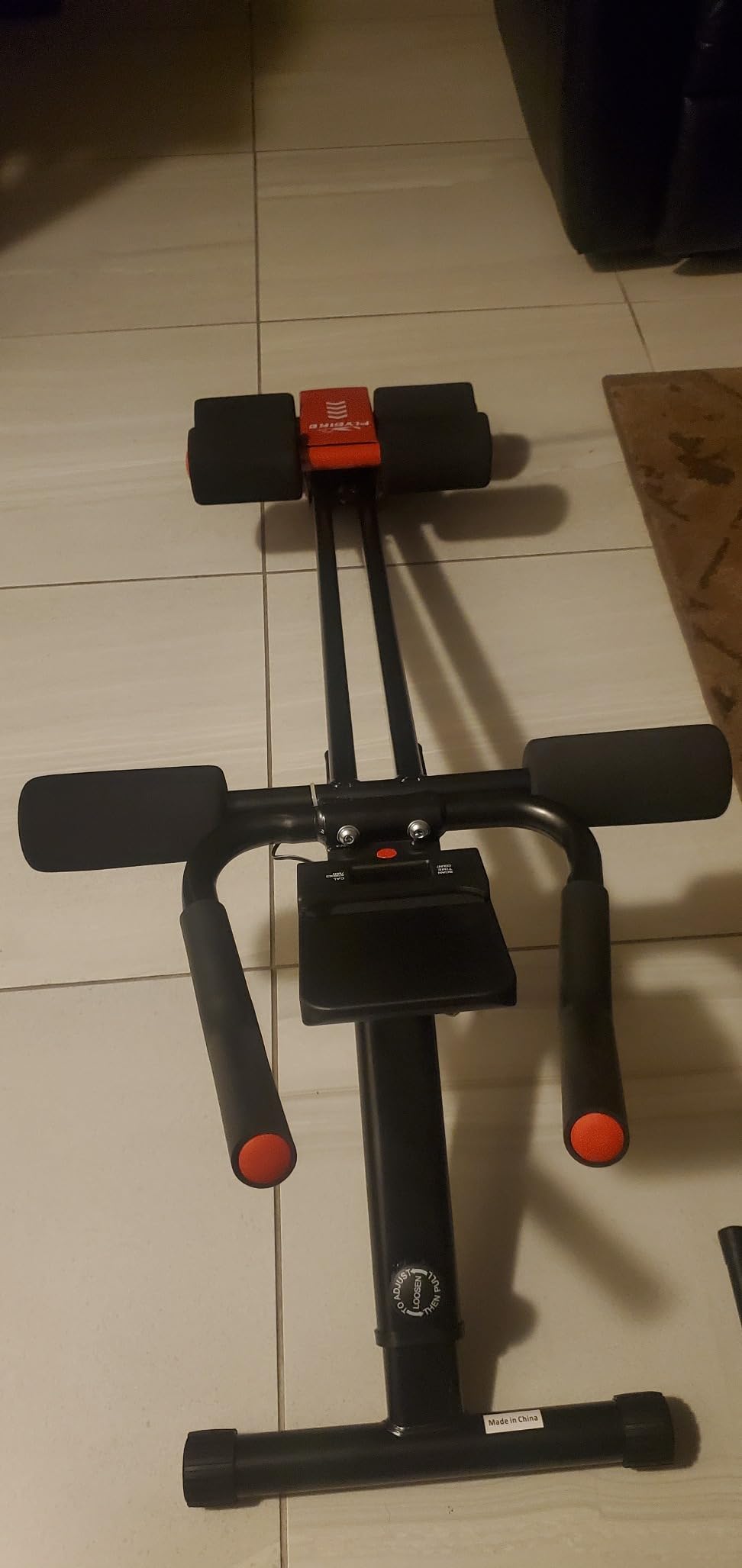 FLYBIRD AW1 Ab Workout Machine, Ab Crunch Machine Ab Workout Equipment Foldable for Home Gym, Bottom-Up Abdominal Trainer for Core Waist Workout and Body Shaping with Adjustable Heights and Angles, Red customer photo 2