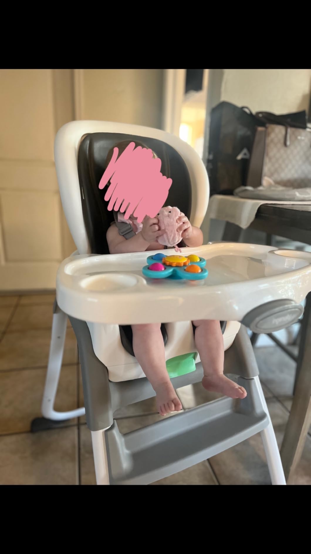 Ingenuity Full Course 6-in-1 High Chair - Baby to 5 Years Old, 6 Convertible Modes, 2 Dishwasher Safe Trays - Astro, 13108 customer photo 2