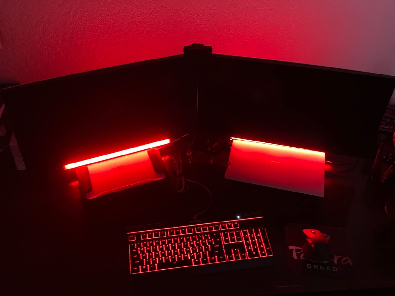 KANTUTOE Under Monitor Light Bar, App and Remote Control Gaming Ambient Lights,Music Sync Color Changing, 16 Million Colors, Timing, USB Powered RGB Light Bar for Monitor/TV/PC Back (2pcs) customer photo 1