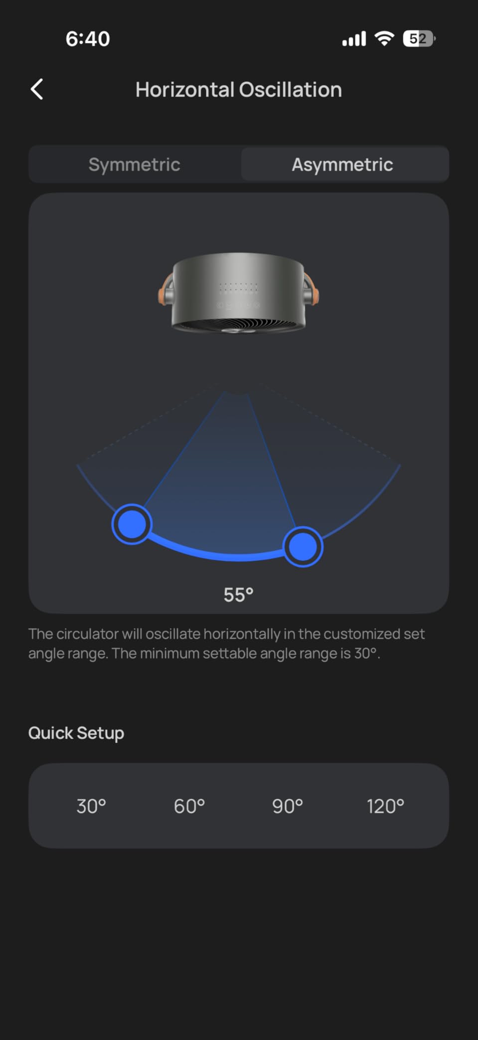 DREO Smart Fan for Bedroom with RGB Light, 150°+120° Omni-directional Oscillating, Quiet Fan, 100ft Air Circulator Pedestal Fan, 12 Speeds, 6 Modes, 37-42'' Height, Wi-Fi/Voice/Alexa, grey customer photo 2