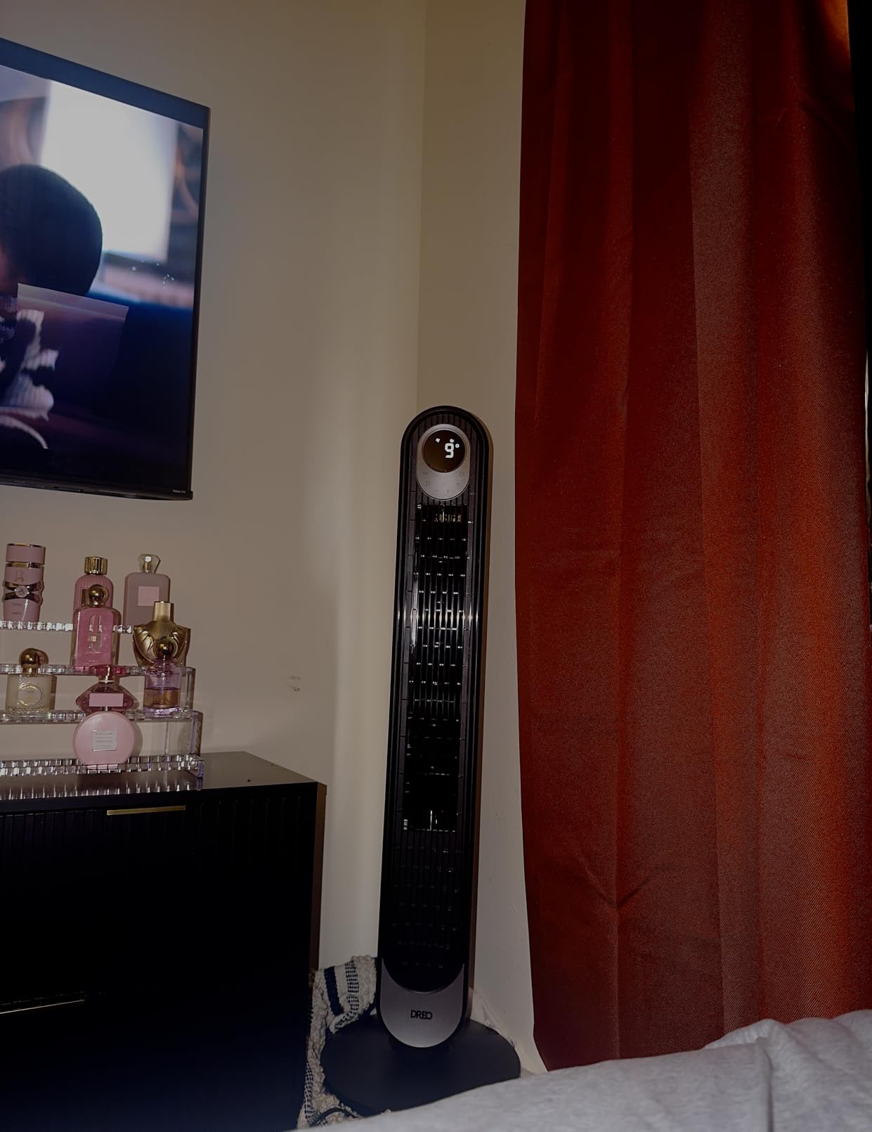 DREO Smart Tower Fan for Bedroom, 28ft/s Velocity, 8 Speeds Ultra Quiet Fan customer photo 2