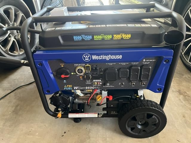 Westinghouse 12500 Peak Watt Tri-Fuel Home Backup Portable Generator, Remote Electric Start, Transfer Switch Ready, Gas, Propane, and Natural Gas Powered customer photo 1