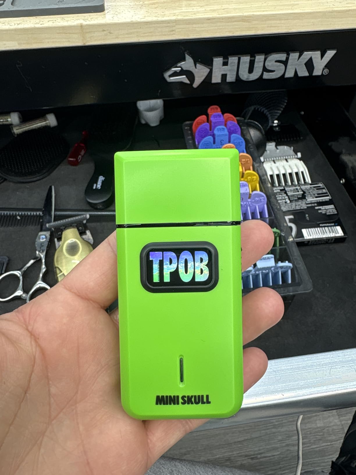 TPOB Mini Skull Single Shaver Compact Design that can fit in Your Pocket with a Turbo Charged Motor, Perfect for Both Professional and at-Home use (Black) customer photo 2