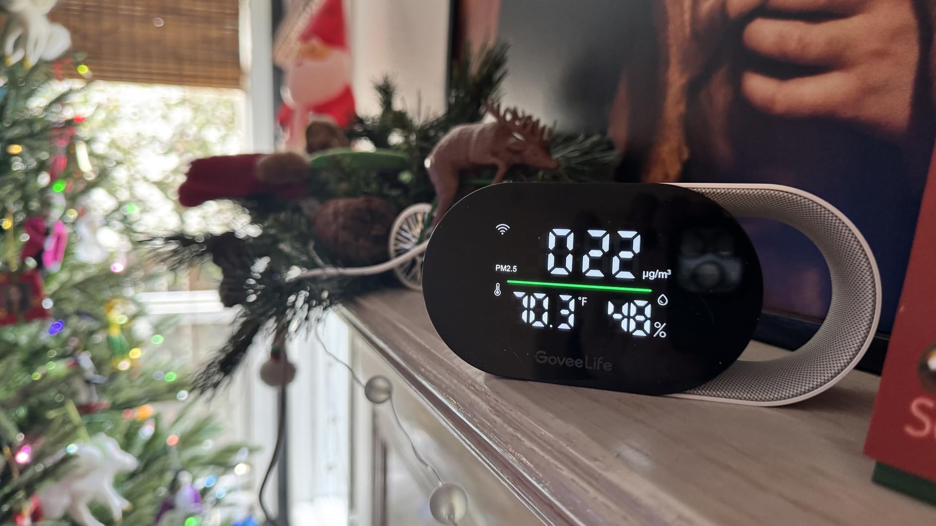 GoveeLife Smart Air Quality Monitor with PM2.5 H5106, LED Display Wired customer photo 2