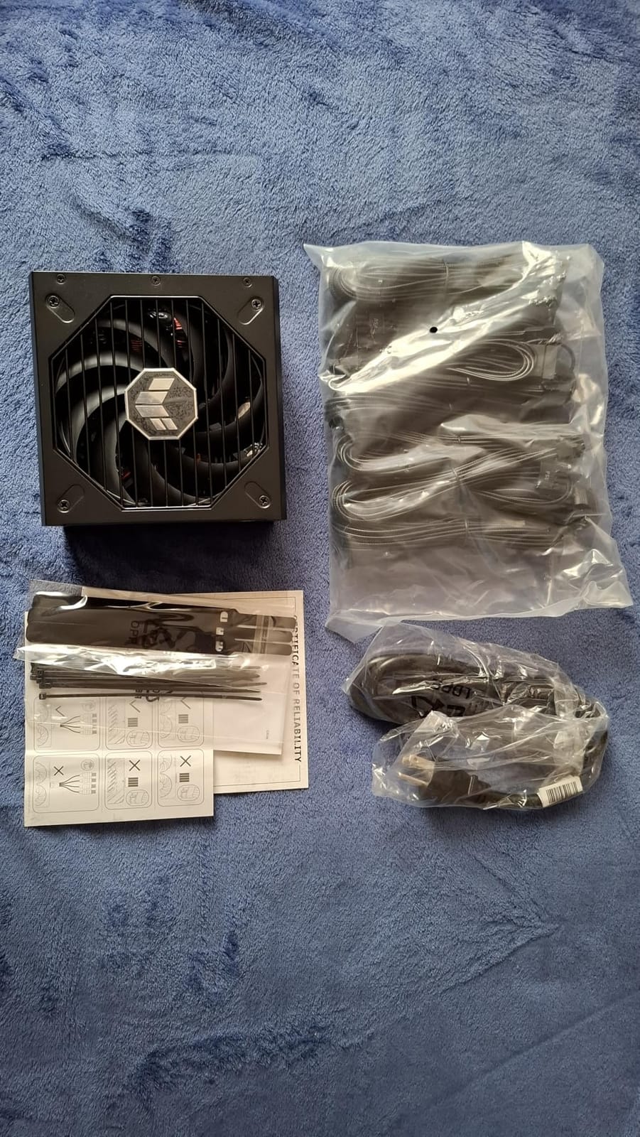 ASUS TUF Gaming 1000W Gold (1000 Watt, ATX 3.1 Compatible Fully Modular Power Supply, 80+ Gold Certified, Military-Grade Components, Dual Ball Bearing, Axial-tech Fan, PCB Coating, 10 Year Warranty) customer photo 1