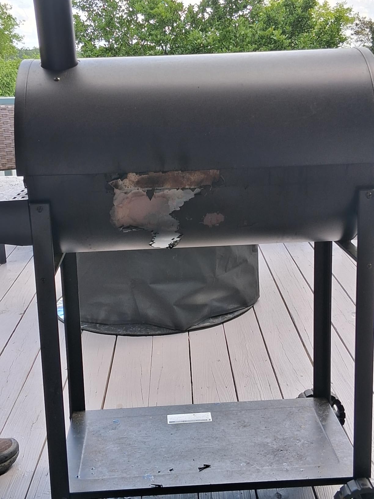 Royal Gourmet CC1830T Barrel Charcoal Grill, Front Storage Basket, Hooks customer photo 1