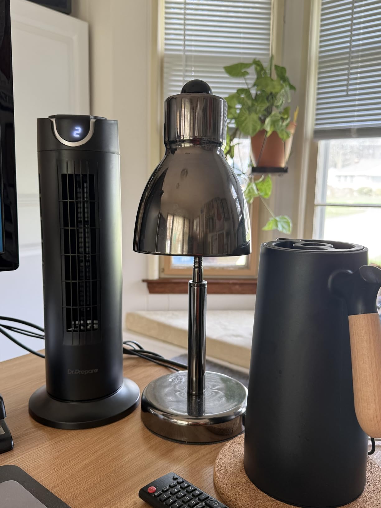 DR.PREPARE Tower Fan for Bedroom, 25 dB Quiet DC Bladeless Fan with Remote, 8 Speeds, 1-8H Timer, 80° Oscillating Fans for Indoors, 16 Inch Portable Desk Table Fans for Room, Home, Office customer photo 2