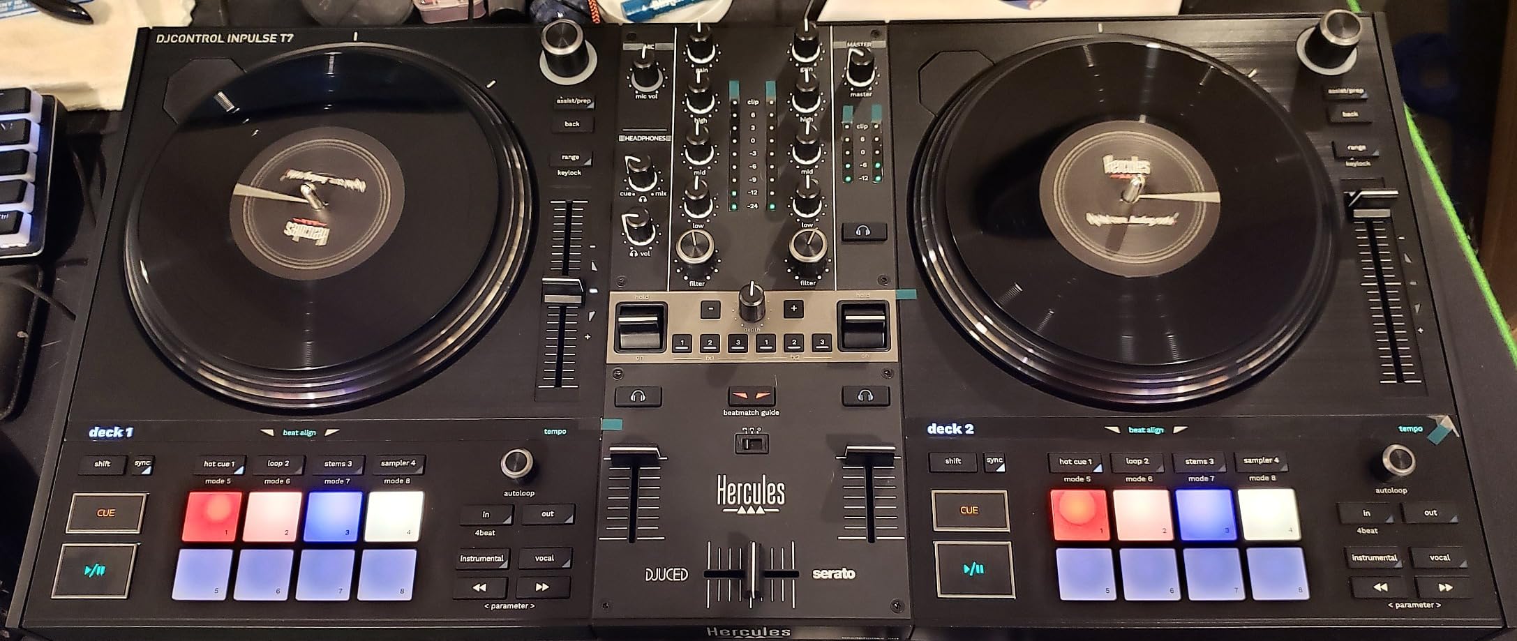 Hercules DJControl Inpulse T7, 2 Deck Motorized DJ Controller with built in STEMS Control, Serato DJ and DJUCED included customer photo 2