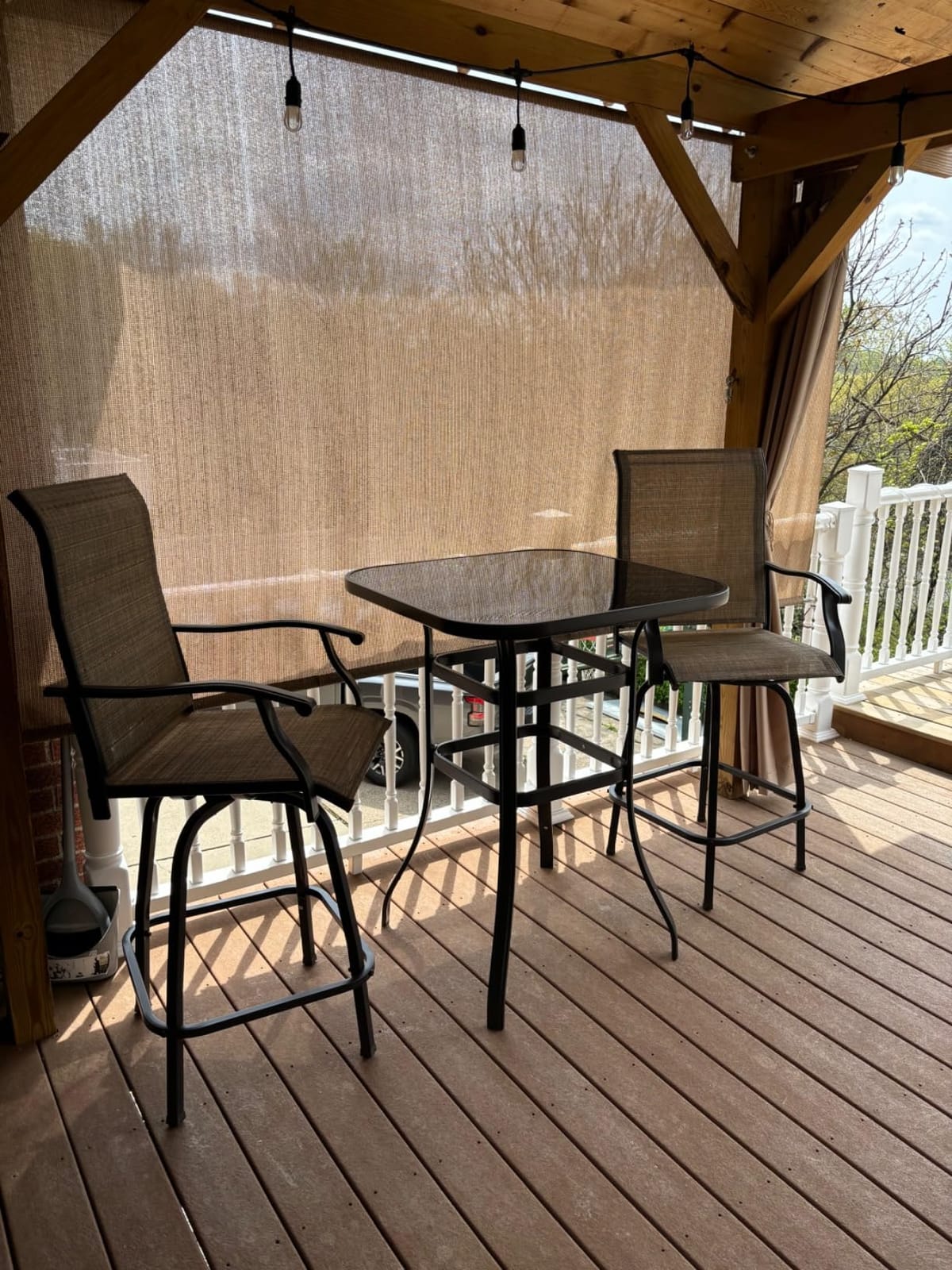 Devoko Patio Swivel Bar Set 3 Pieces customer photo 1