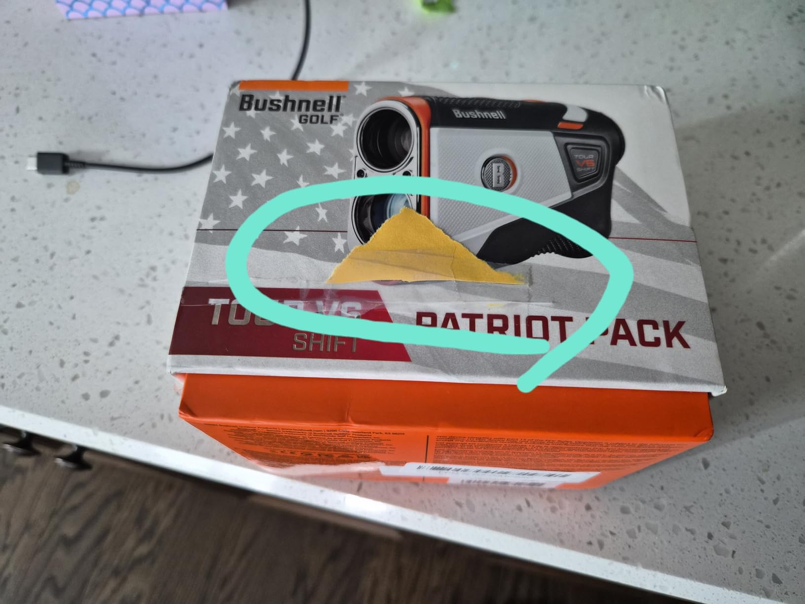 Bushnell Golf Tour V6 Shift Laser Rangefinder with Slope Compensation, 1300-Yard Range, Flag Lock Vibration, Magnetic Cart Mount, 6X Magnification, Waterproof – Tournament Legal customer photo 2