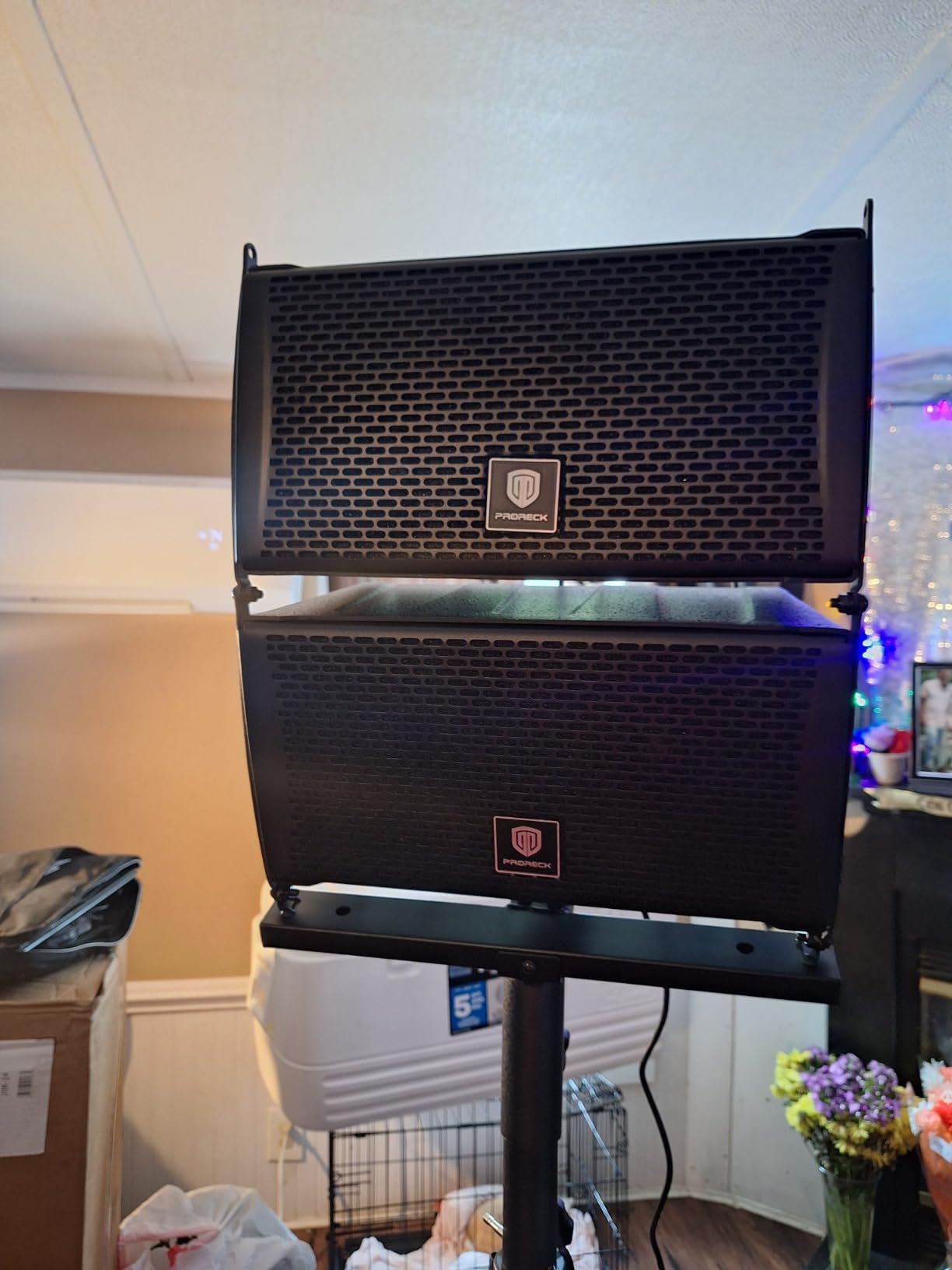 PRORECK Club 6000 15-inch 6000W P.M.P.O Stereo PA Speaker System Combo Set 4 Line Array Speakers, 2 15-inch Subwoofers with Bluetooth/USB Read/SD Card/Remote Control, for Party DJ Wedding Meeting customer photo 2