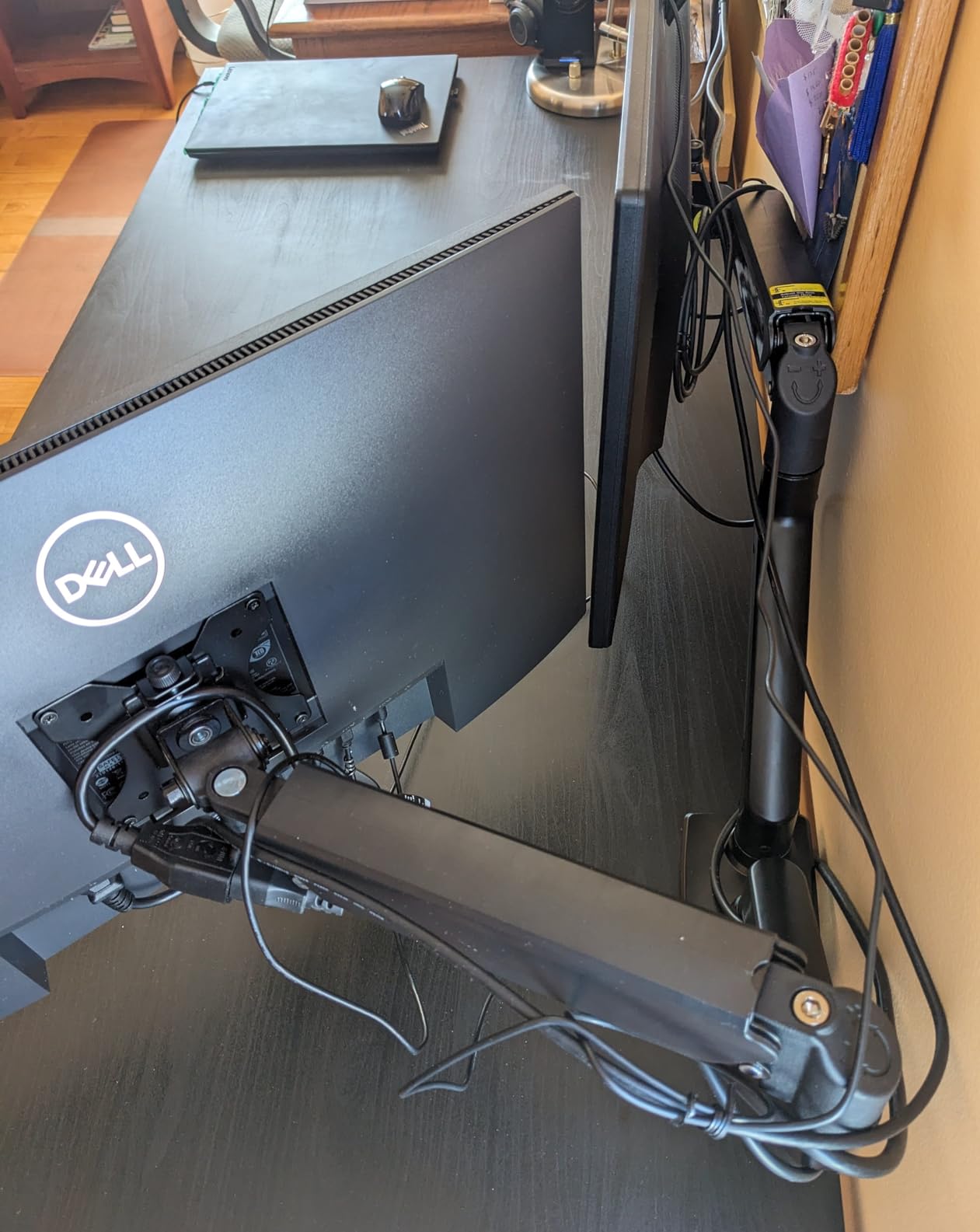 ErGear Dual Monitor Stand up to 33 inches Screen, Load-Bearing Max 22 lbs Each Arm, Adjustable Dual Monitor Mount, Sturdy Steel vesa Monitor Mount with Stable VESA 75x75 100x100mm customer photo 1