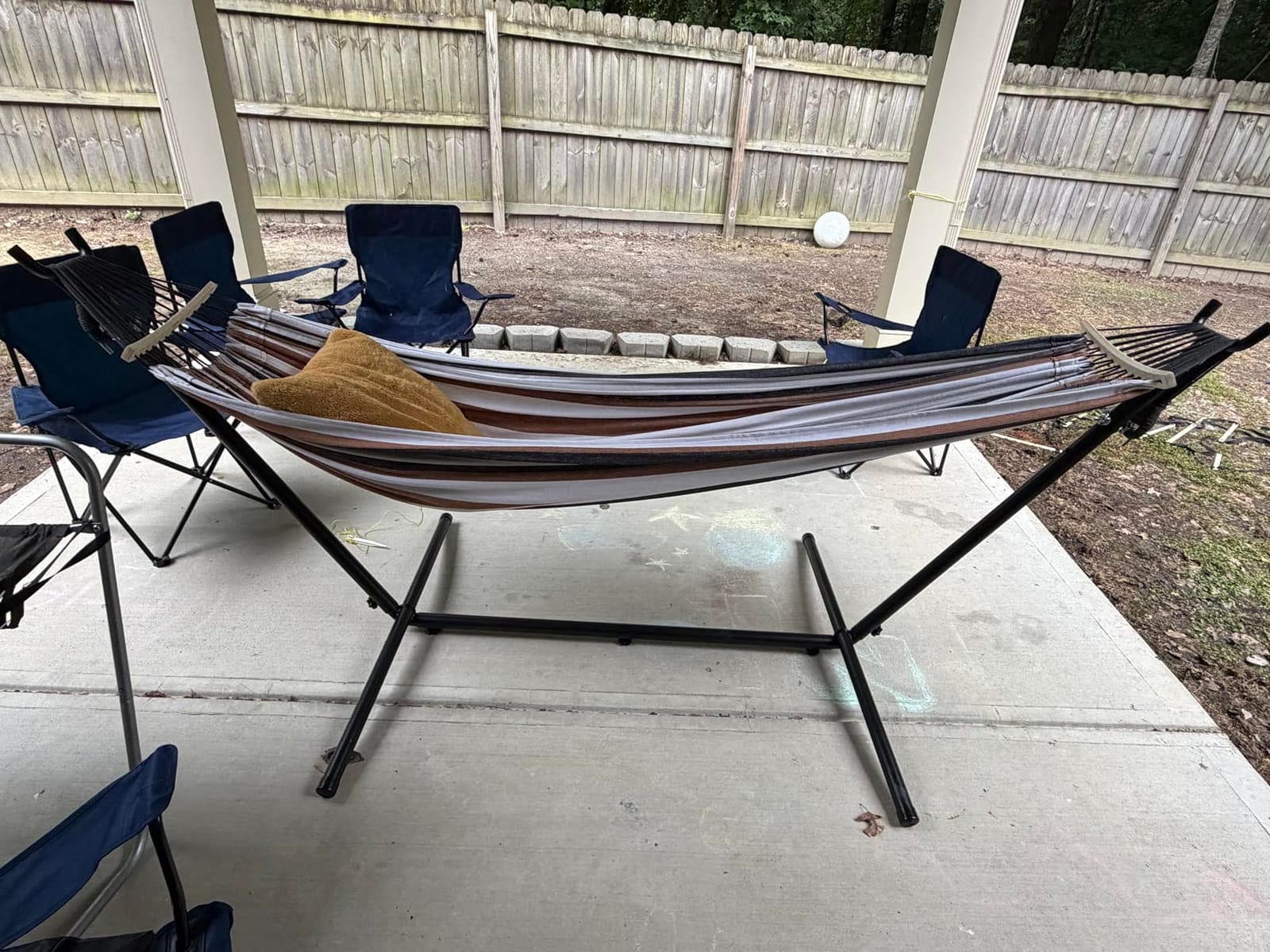 SZHLUX Hammock with Stand for Outside,Hamaca Con Base customer photo 2