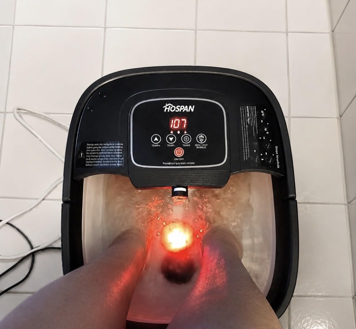 HOSPAN Collapsible Foot Spa, Foot Bath Massager with Heat, Bubble & Massage customer photo 2