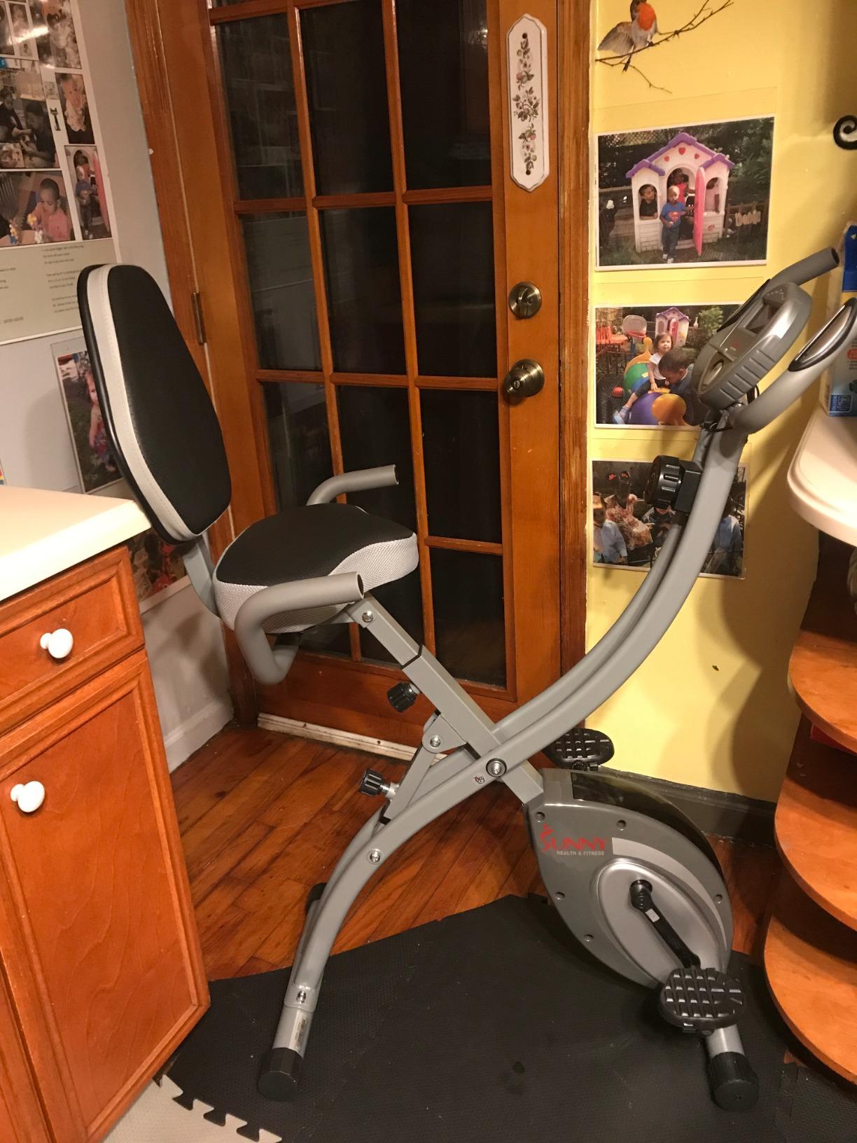 Sunny Health & Fitness Smart Foldable Magnetic X-Bike, Low-Impact Workouts customer photo 1