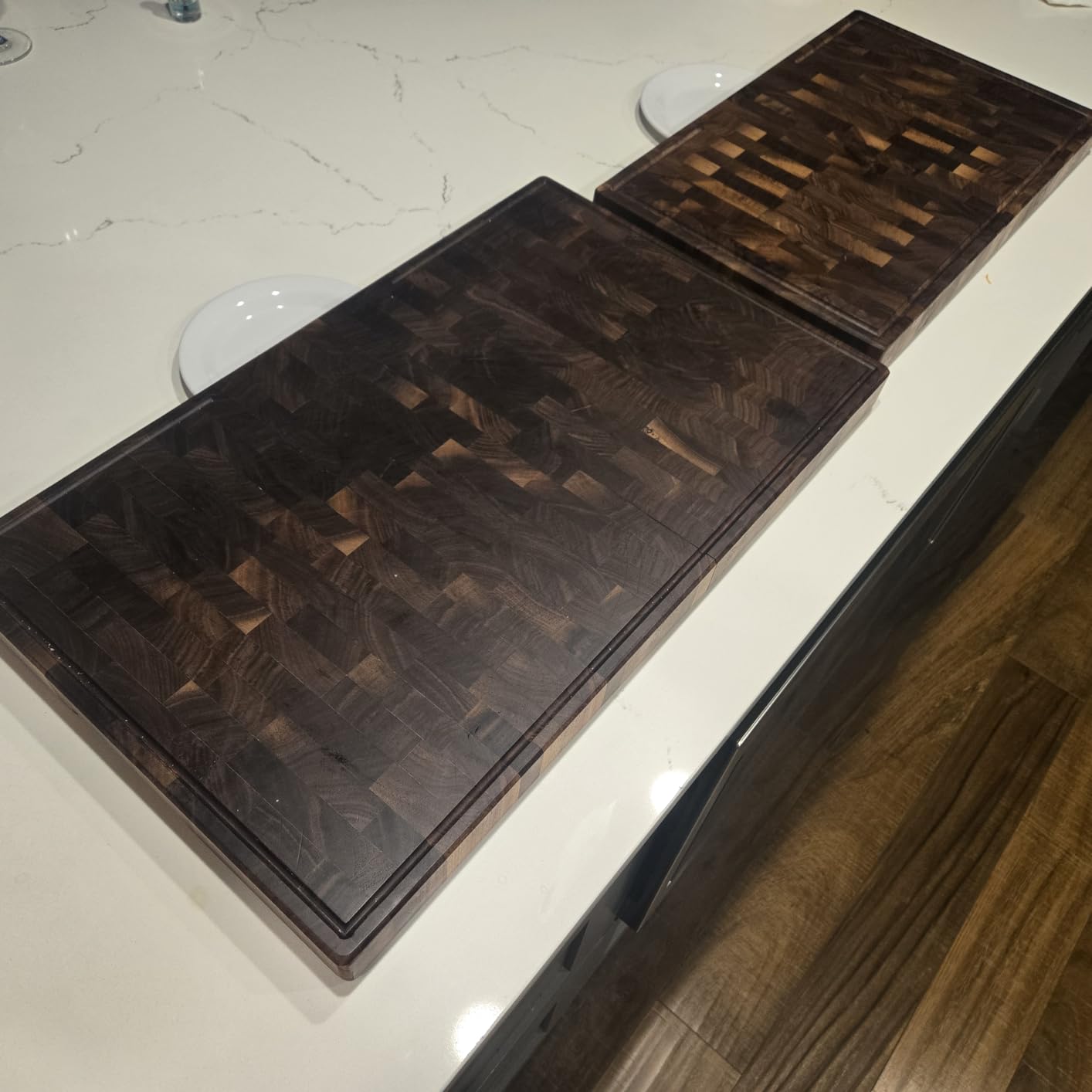 American Walnut Wood Cutting Board, End Grain Butcher Block for Kitchen customer photo 2