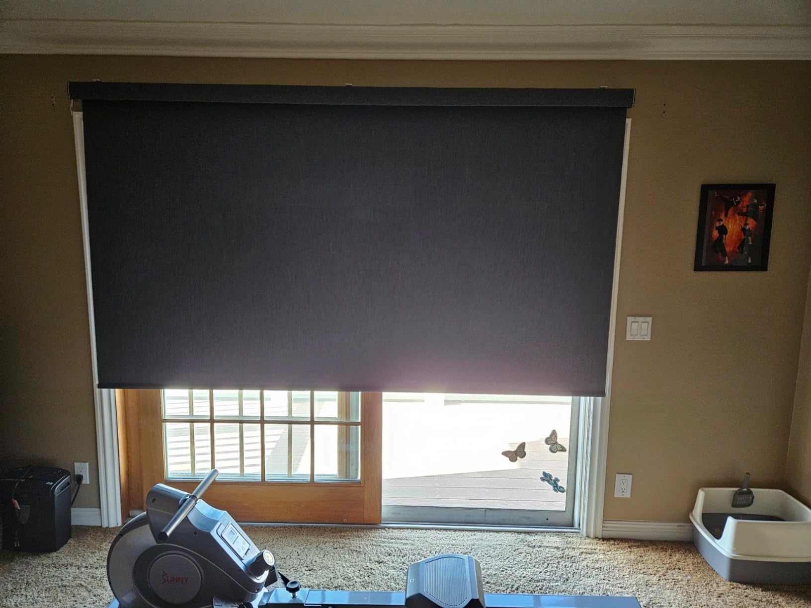 Graywind Motorized Blackout Roller Shades Work with Alexa Google customer photo 1