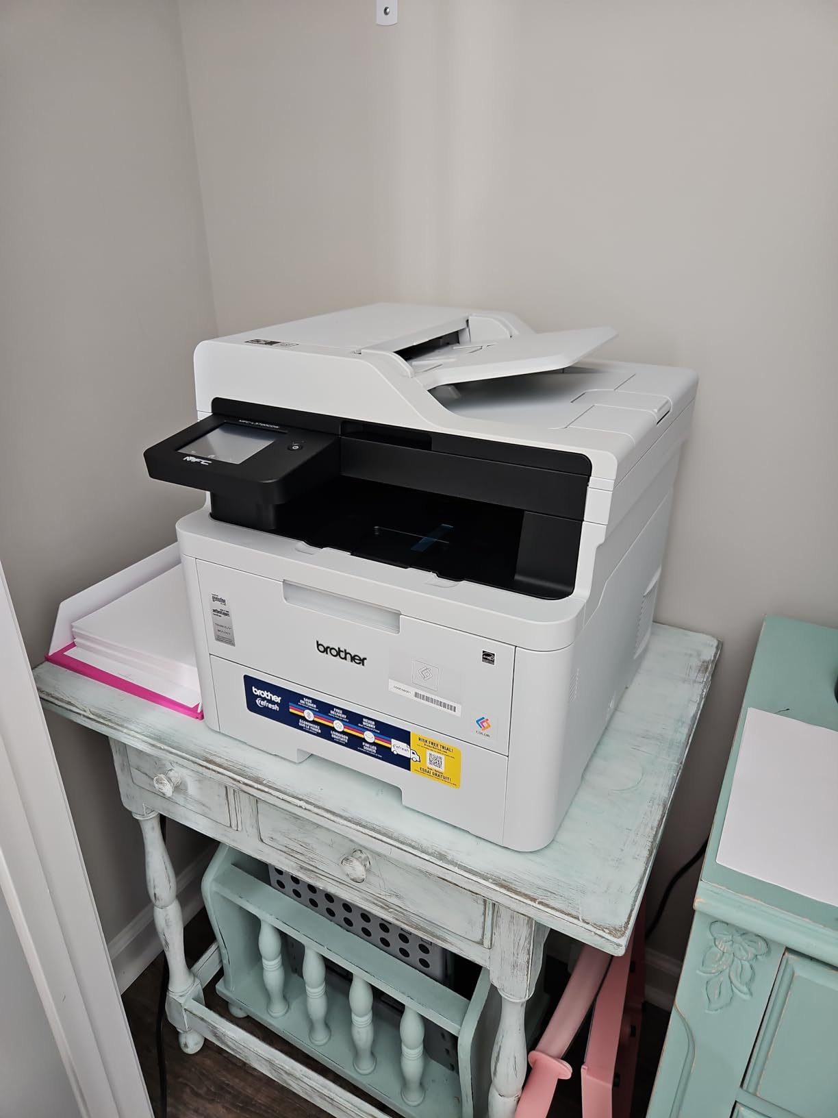 Brother MFC-L3720CDW Wireless Color Laser Printer with Scanner, Copier and Fax | Auto Duplex and 250-Sheet Capacity | Includes Refresh Subscription Trial(1). Amazon Dash Replenishment Ready | Scan function, Fax function, Automatic duplex printing customer photo 2