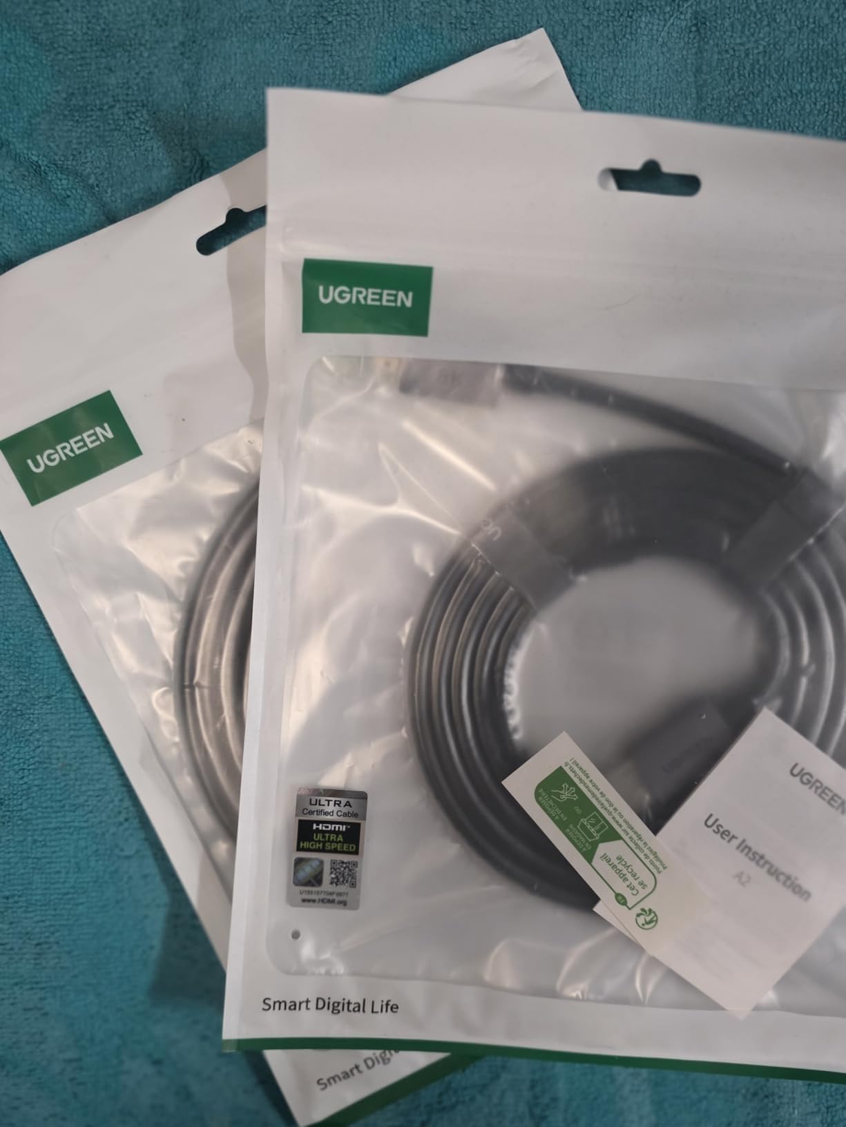 UGREEN 8K HDMI 2.1 Cable 48Gbps 6.6FT, Certified Ultra High Speed HDMI Cord customer photo 1