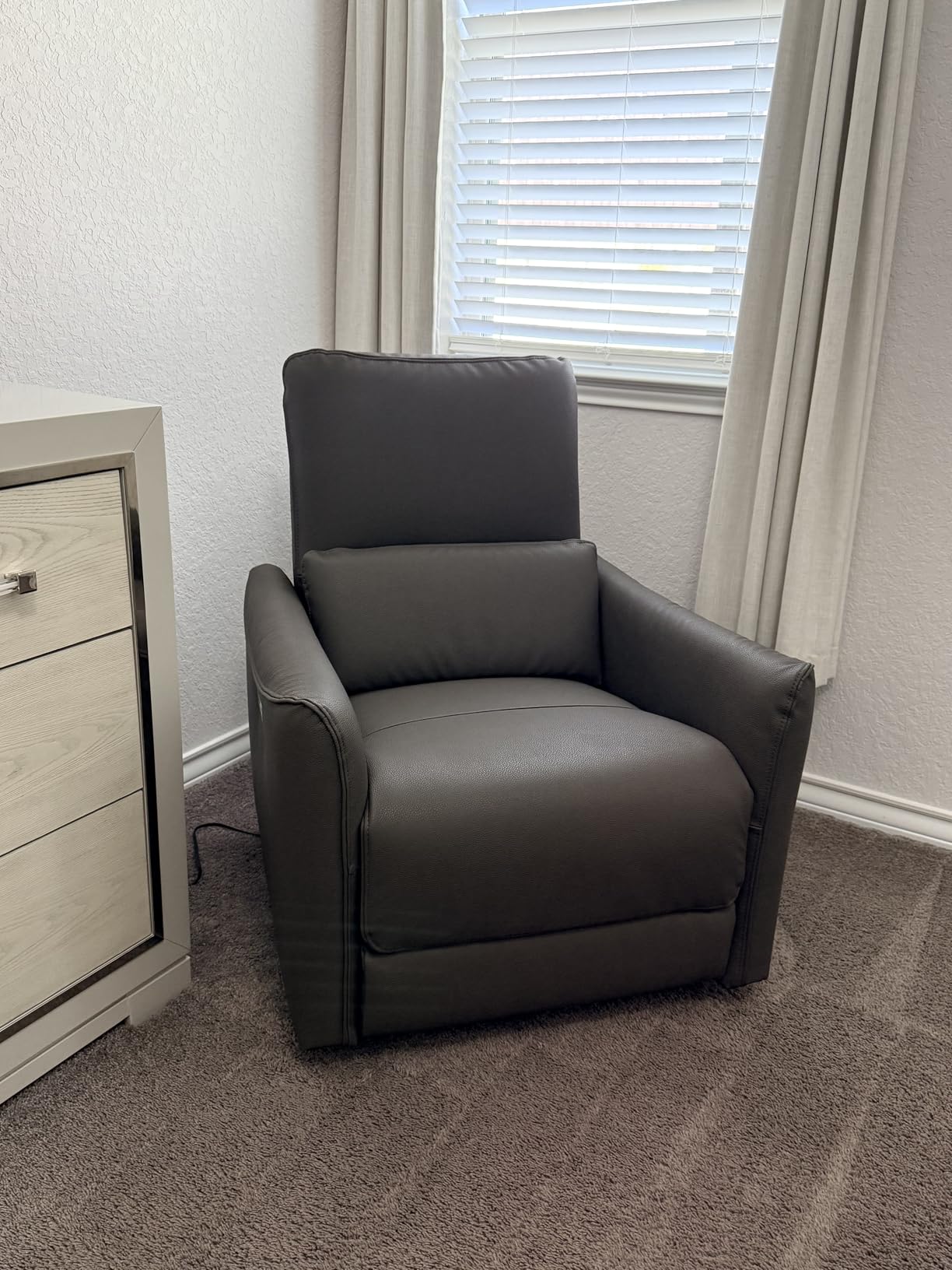 CHITA Power Swivel Glider Recliner Chair, Nursery Glider, Medium, Linen customer photo 1