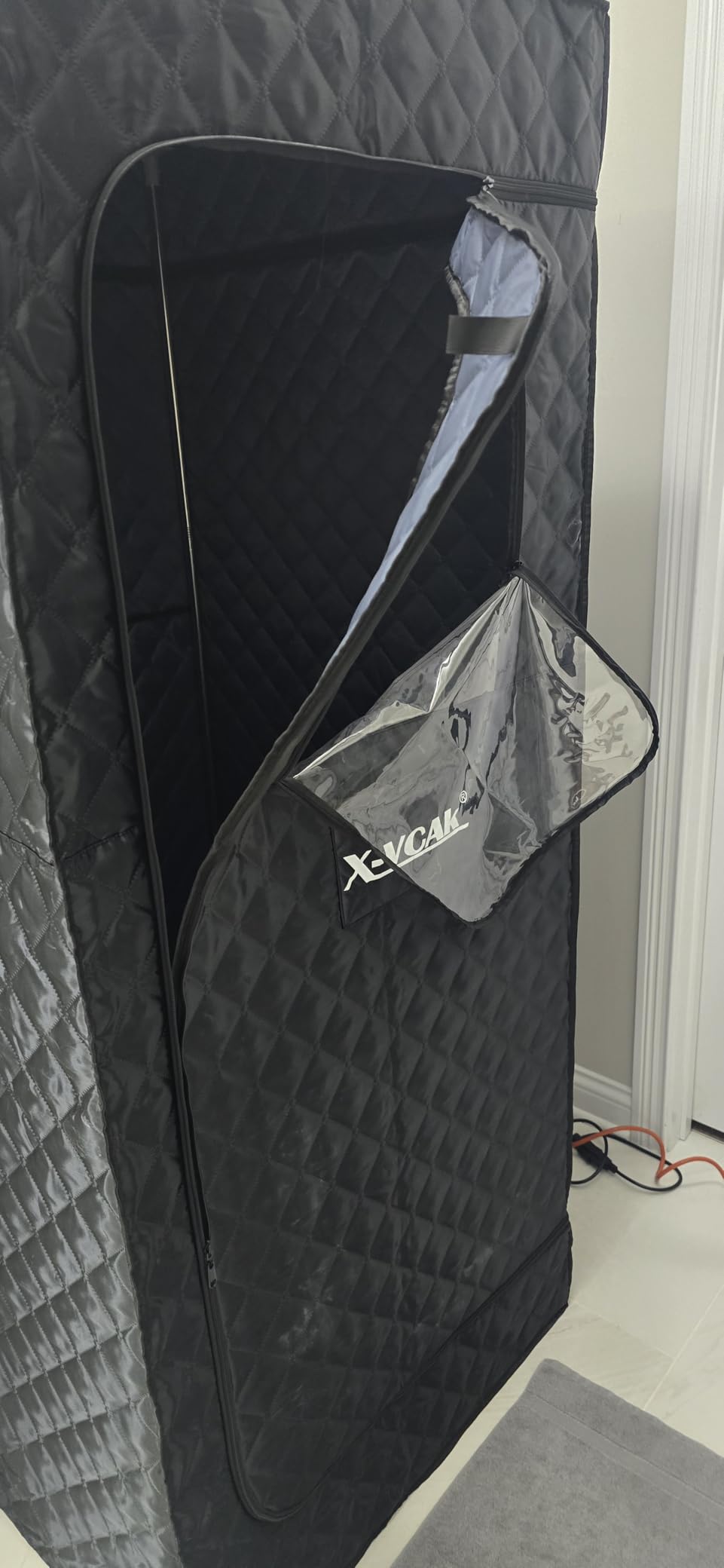 X-Vcak Upgraded Portable Sauna for Home，Relaxation, Steam Sauna for Home with Steamer, Remote Control, Folding Chair, 9 Levels customer photo 2