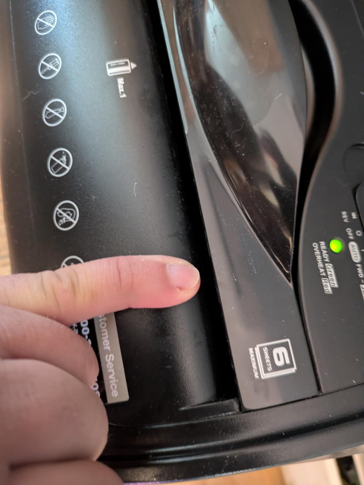 Aurora AU1225MA High-Security 12-Sheet Micro-Cut Paper and CD/Credit Card Shredder/ 5-Gallon Pullout Basket/40 Minutes Run Time customer photo 2