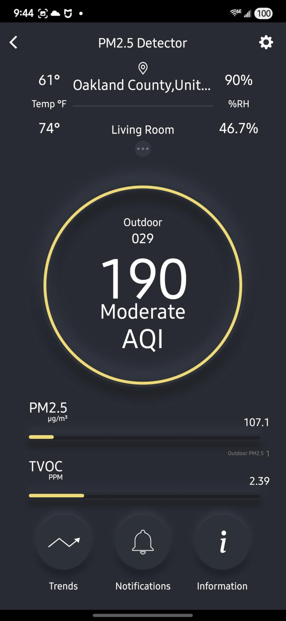 BREATHE Airmonitor Plus Indoor Air Quality Monitor w/CO₂, PM & App. Gen 2. customer photo 1
