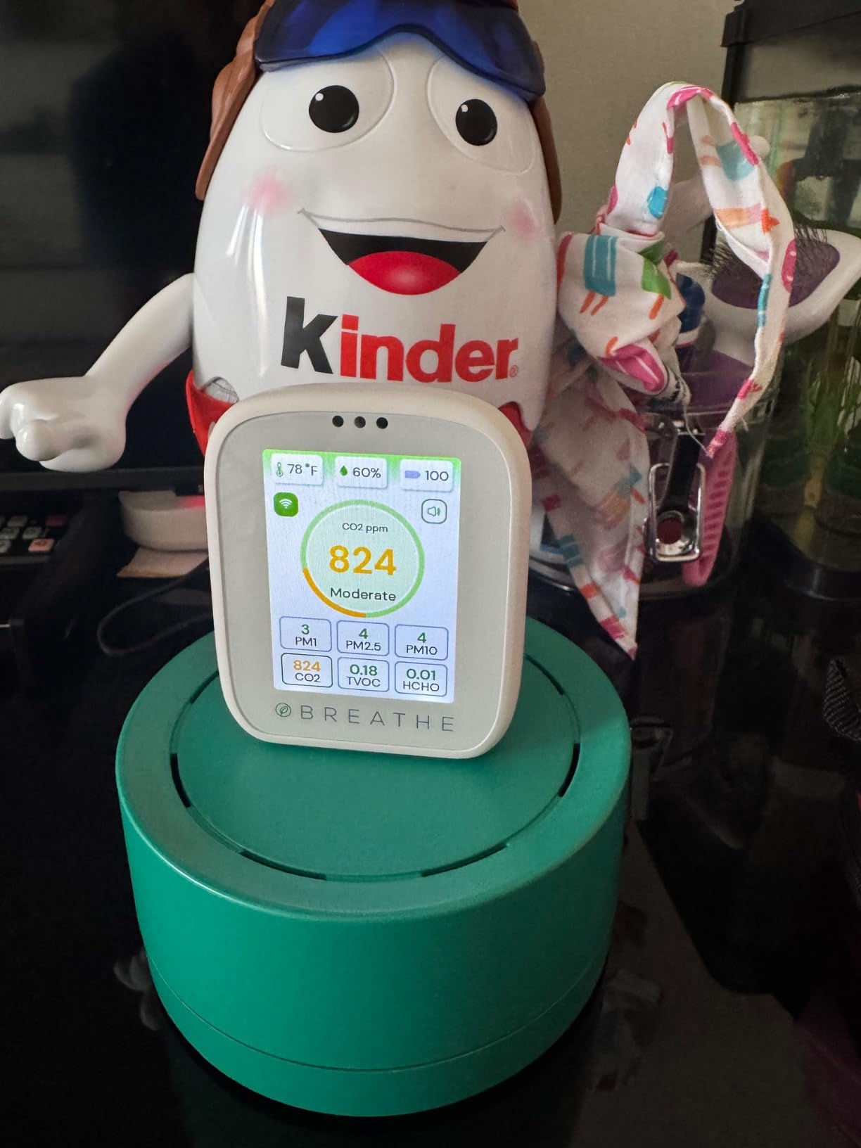 BREATHE Airmonitor Plus Indoor Air Quality Monitor w/CO₂, PM & App. Gen 2. customer photo 2