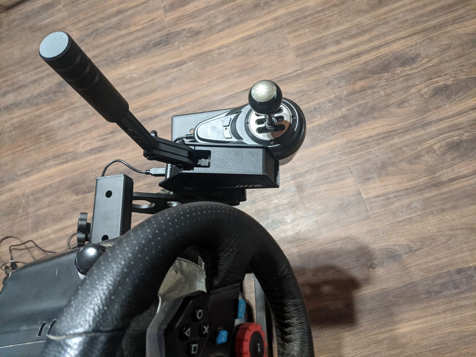 PXN HB S PC Handbrake for Sim Racing (Windows 7/8/10/11) | 16-Bit Hall Sensor, Alloy Construction, Adjustable Force, Stroke & Orientation, Replaceable Spring & Damping, Desk Clamp customer photo 1