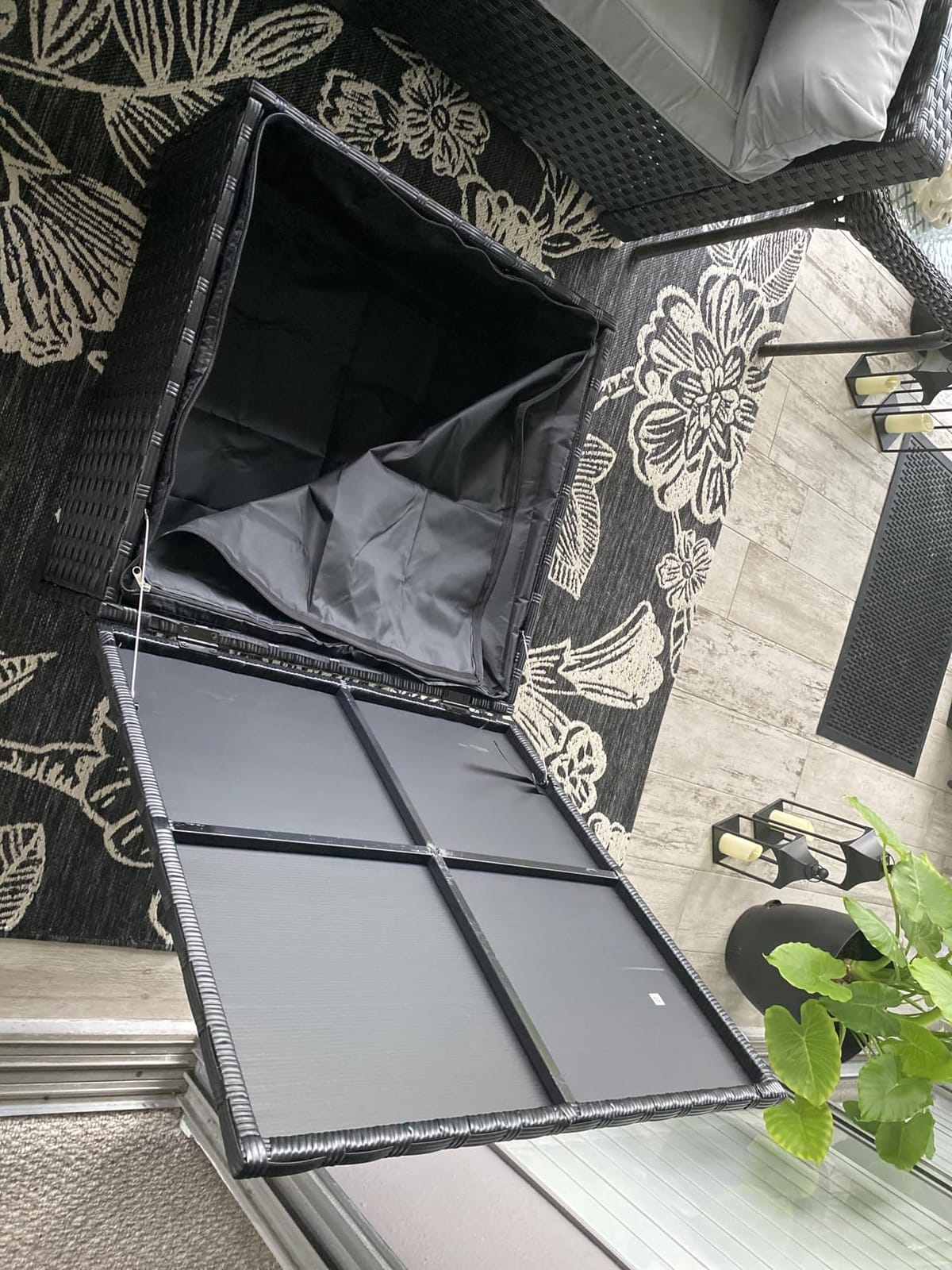 Rattaner 3 Pieces Patio Furniture Set Outdoor Sectional Wicker Patio Furniture Patio Couch with Ottoman and Outdoor Table All-Weather Anti-Slip Cushions Waterproof Covers, Light Grey customer photo 2