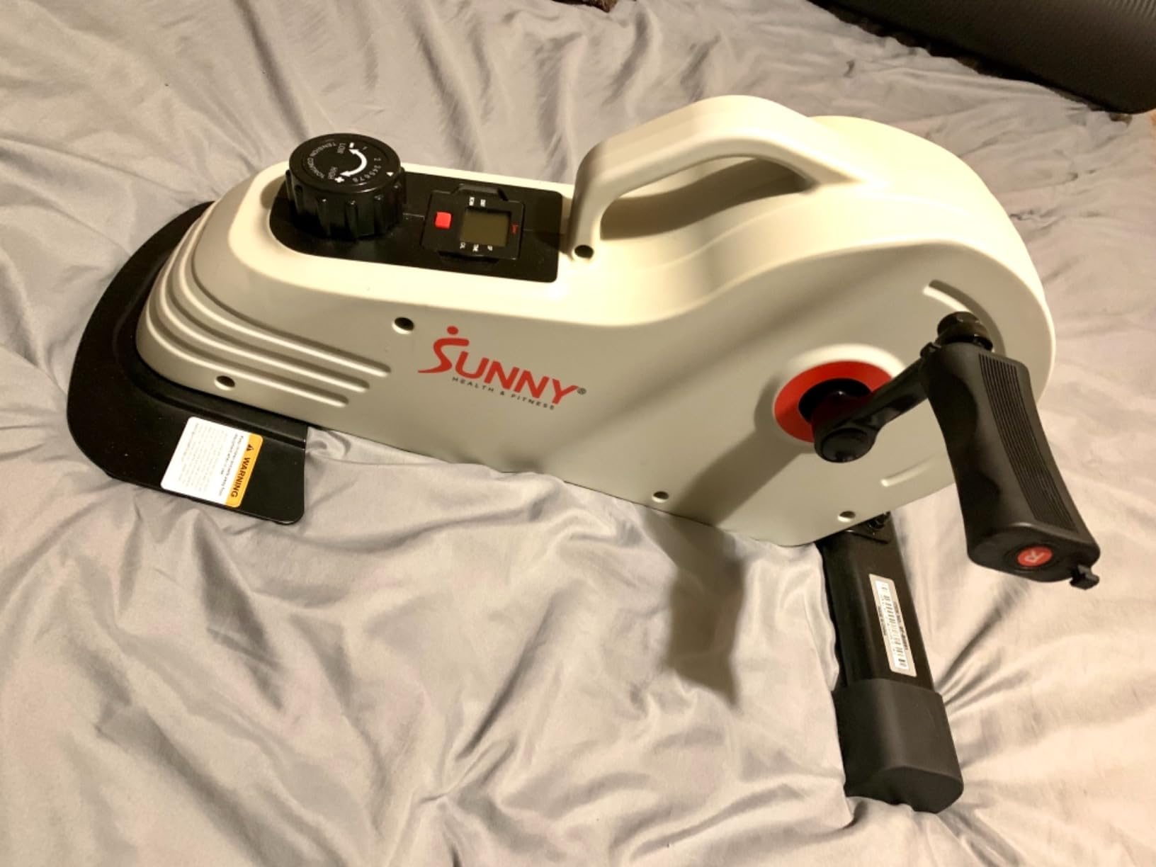 Sunny Health & Fitness 2-in-1 Smart Magnetic Pedal Exerciser, Compact Indoor Under-Desk Mini Exercise Bike for Full Body Cardio Workout and Physical Therapy, Free SunnyFit Training App Connection customer photo 2