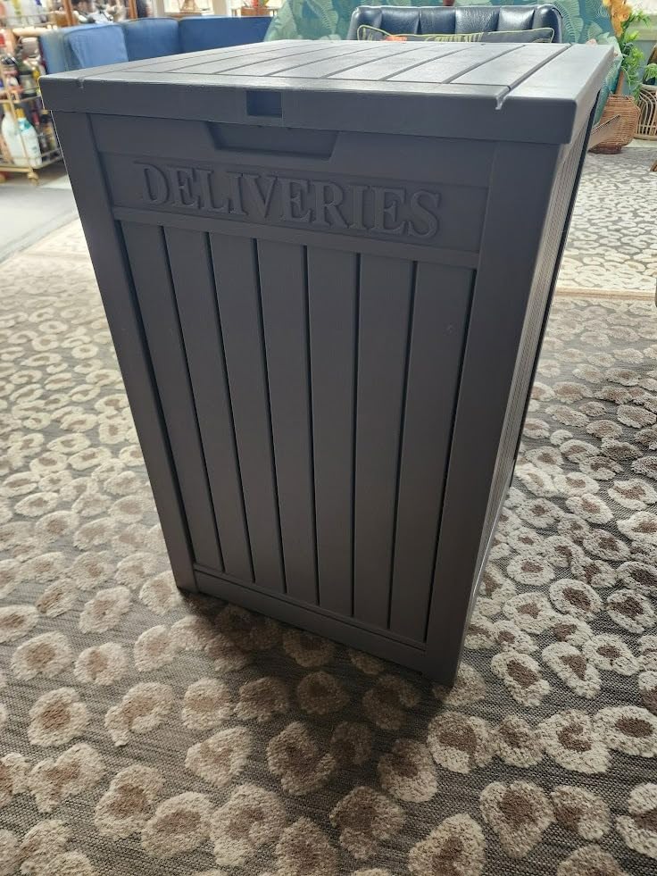 LHBGO Package Delivery Box for Outside, 48 Gallon Storage with Lockable Secure, Large Double Wall Resin Outdoor Package Delivery Waterproof Deck customer photo 1