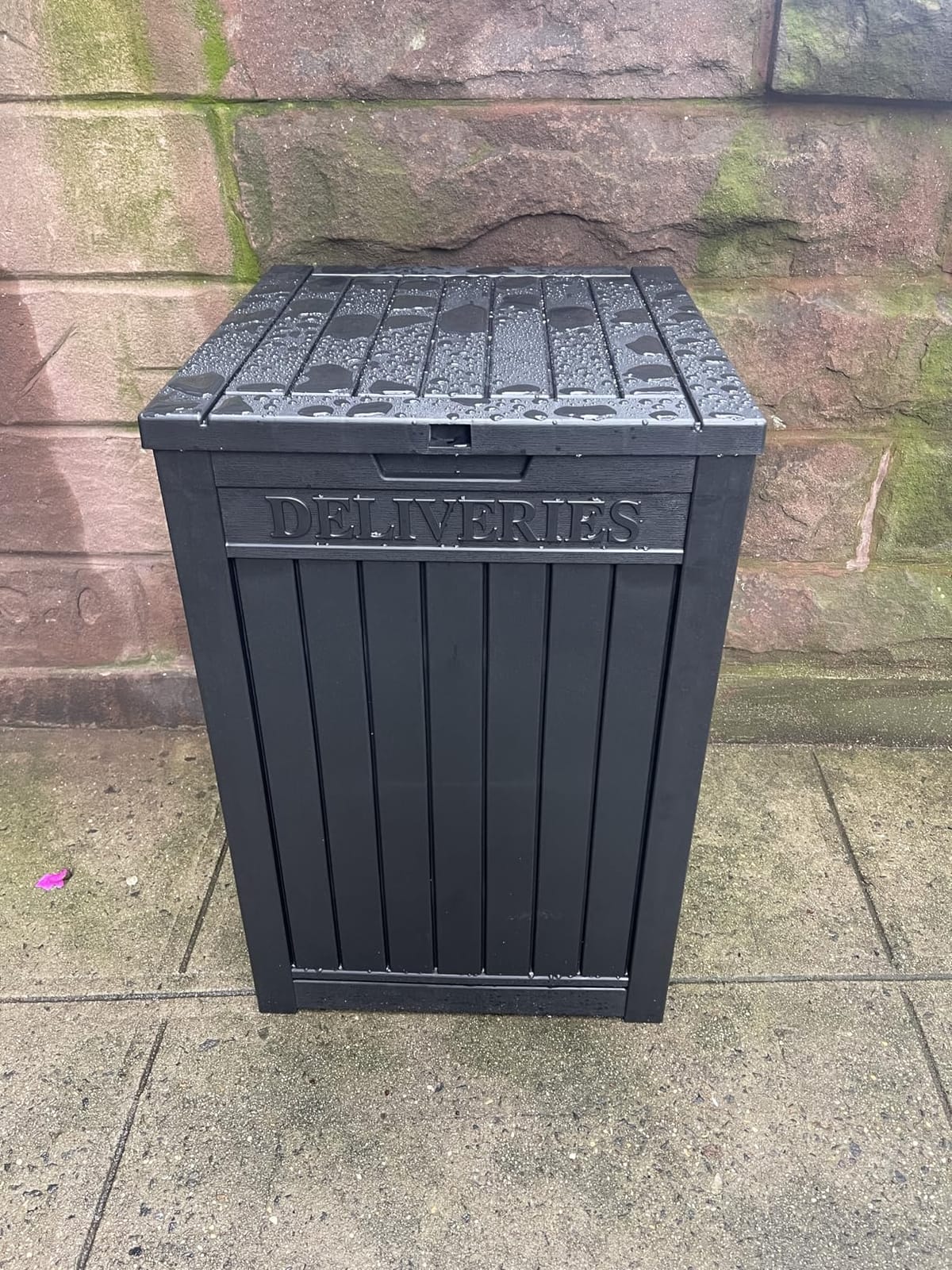 LHBGO Package Delivery Box for Outside, 48 Gallon Storage with Lockable Secure, Large Double Wall Resin Outdoor Package Delivery Waterproof Deck customer photo 2