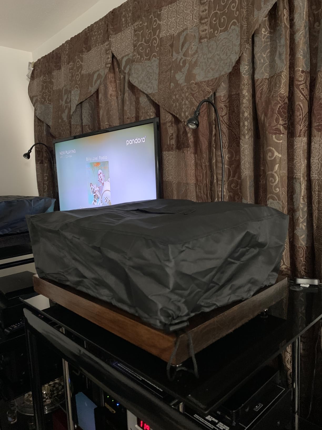 Turntable Dust Cover,Record Player Turntable Cover,Suitable for Most Models of Record Player Turntables SL-Q300/SL-B250 /SL-B260 /SL-BD20 /SL-BD27 /SL-BD35 /SLD-20 /SL-PC11(Black) customer photo 1