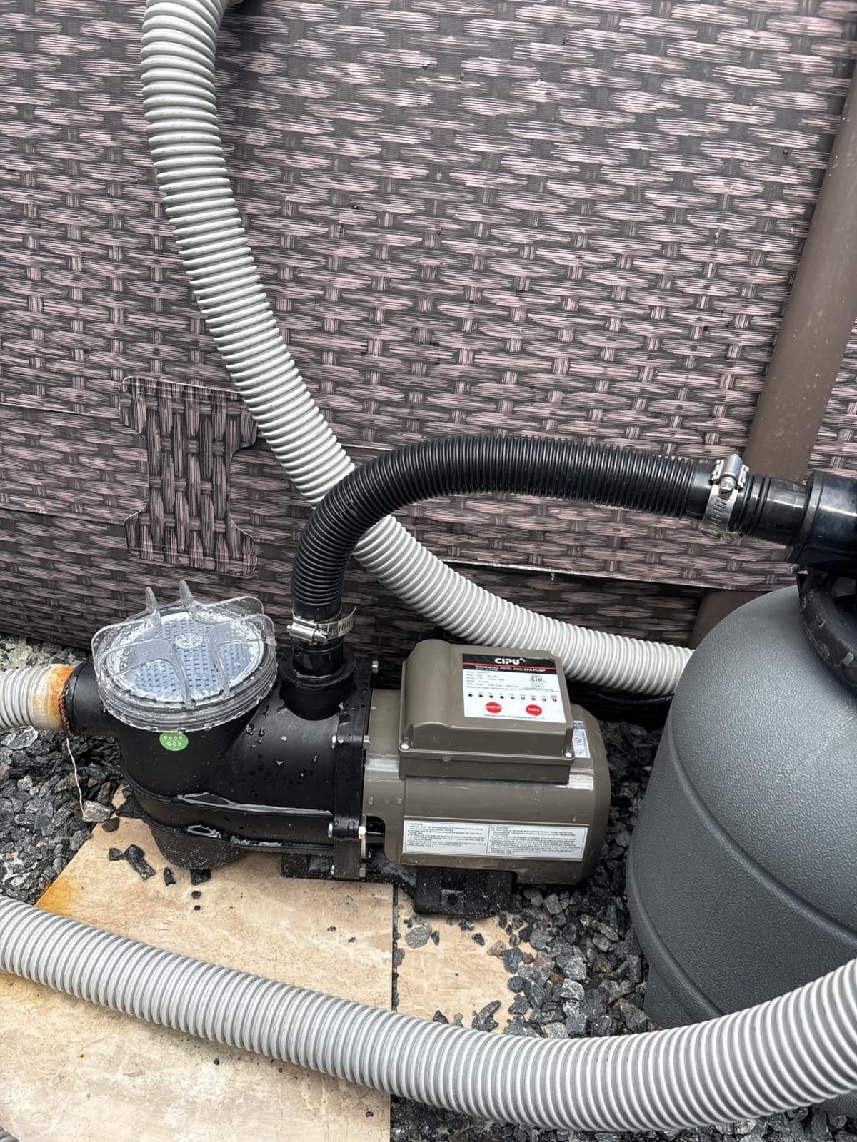 CIPU Pool Pump with Timer 2700GPH 115V Powerful Self Priming Above Ground Swimming Pool Pump 0.35HP with Filter Basket Low Noise for Pools Hot Tub Spa Water Circulation customer photo 2