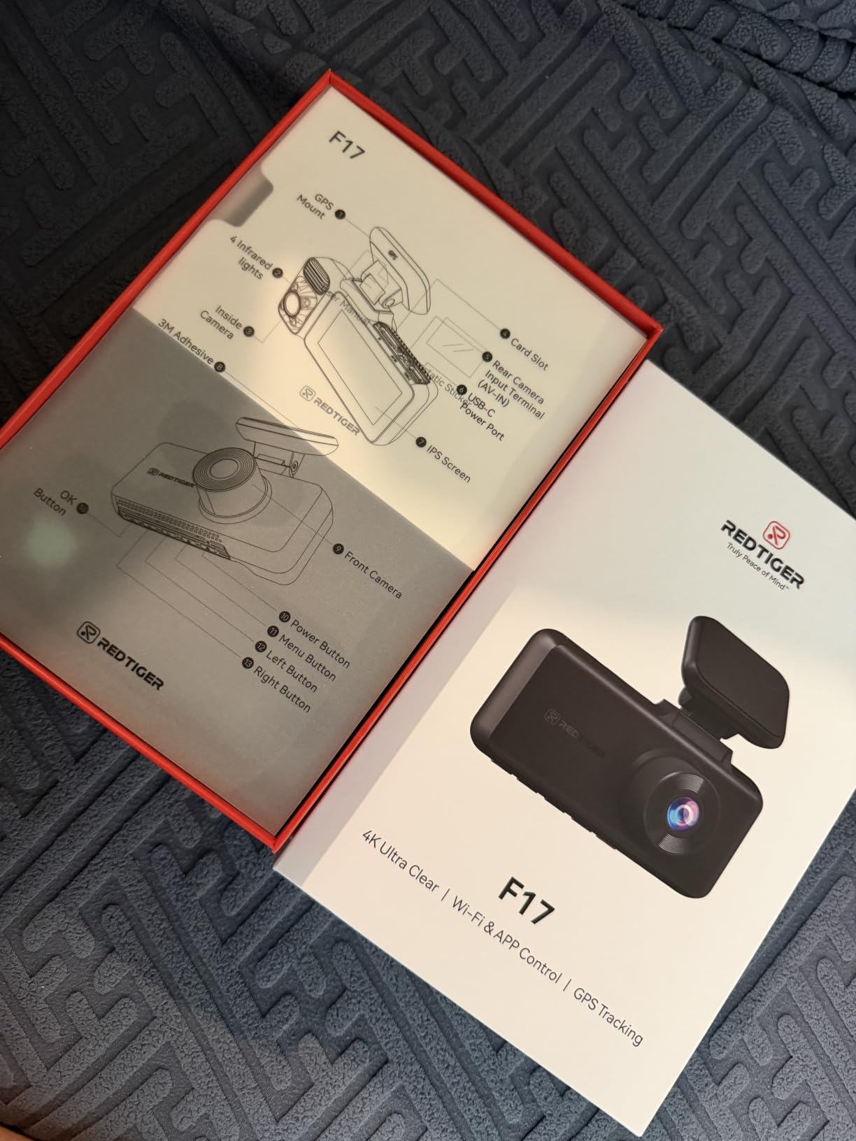 REDTIGER F17 4K 3CH Dash Cam, STARVIS 2 Sensor HDR, 64GB Card, 5.8GHz WiFi customer photo 1