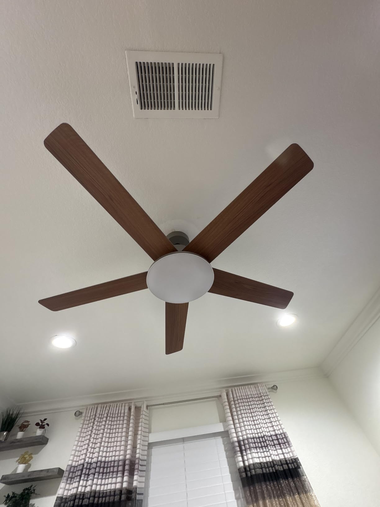 DREO Smart Ceiling Fan with Lights, 52 Inch, 12 Speeds & 3 Fan Modes, Stepless, Dimmable LED Light, Timer, 22dB Quiet DC Motor, Remote/APP/Alexa Control, Black Ceiling Fans Indoor, 2026 Upgraded customer photo 1